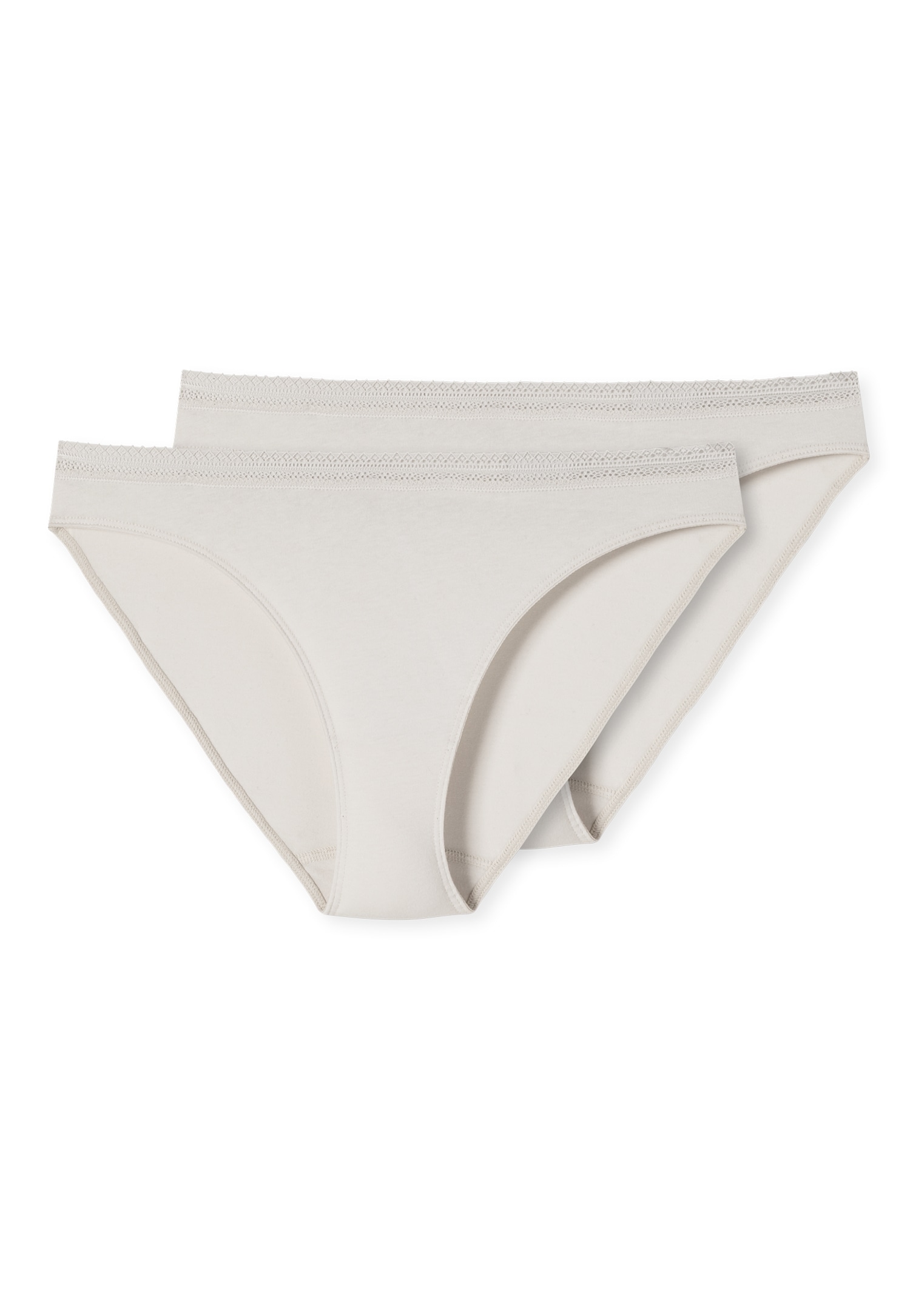 Schiesser Rioslip »"Cotton Lace"«, (2er-Pack), mit femininem Spitzenband am Bund