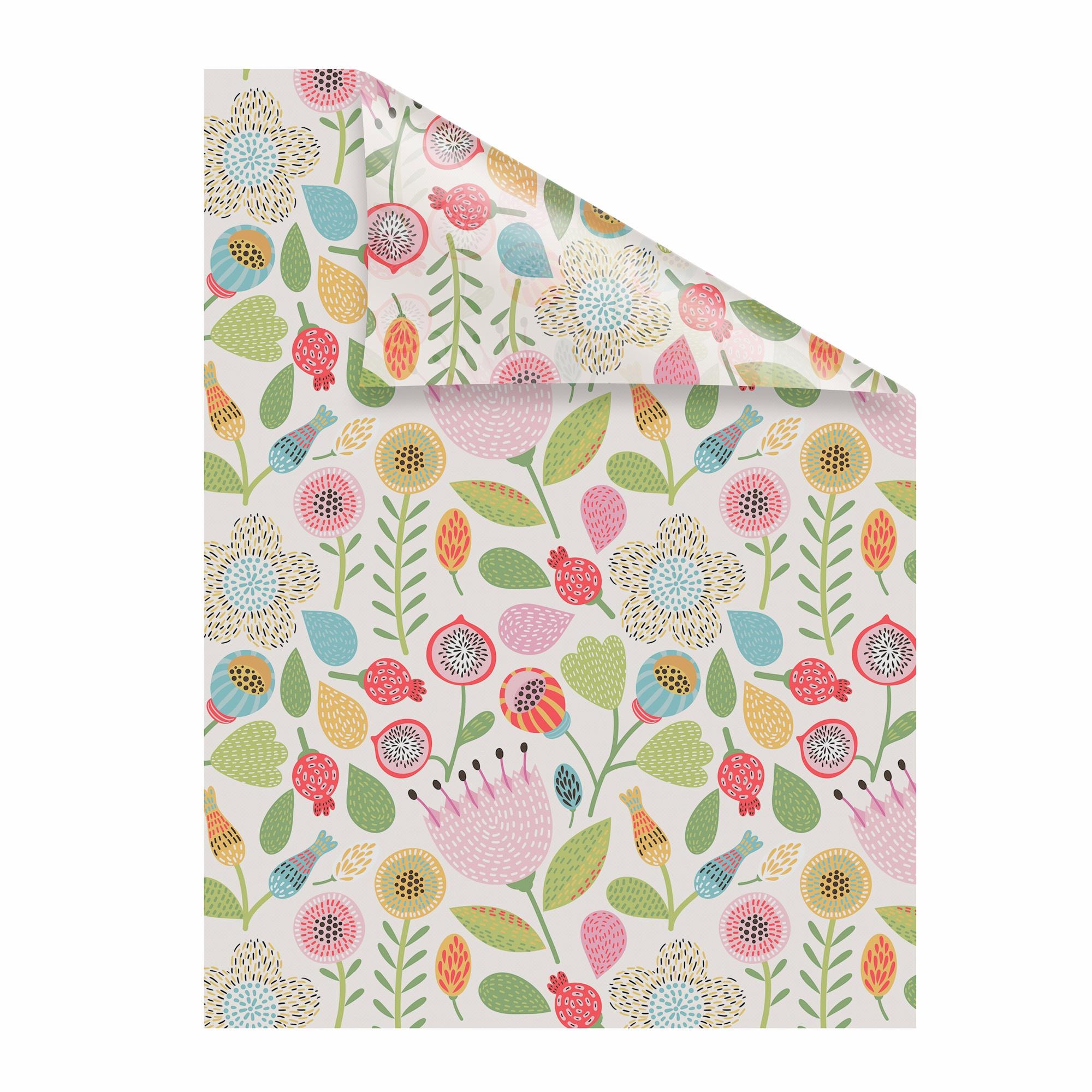 LICHTBLICK ORIGINAL Fensterfolie "Blumen" 1 Stk. blickdicht strukturiert Kl günstig online kaufen
