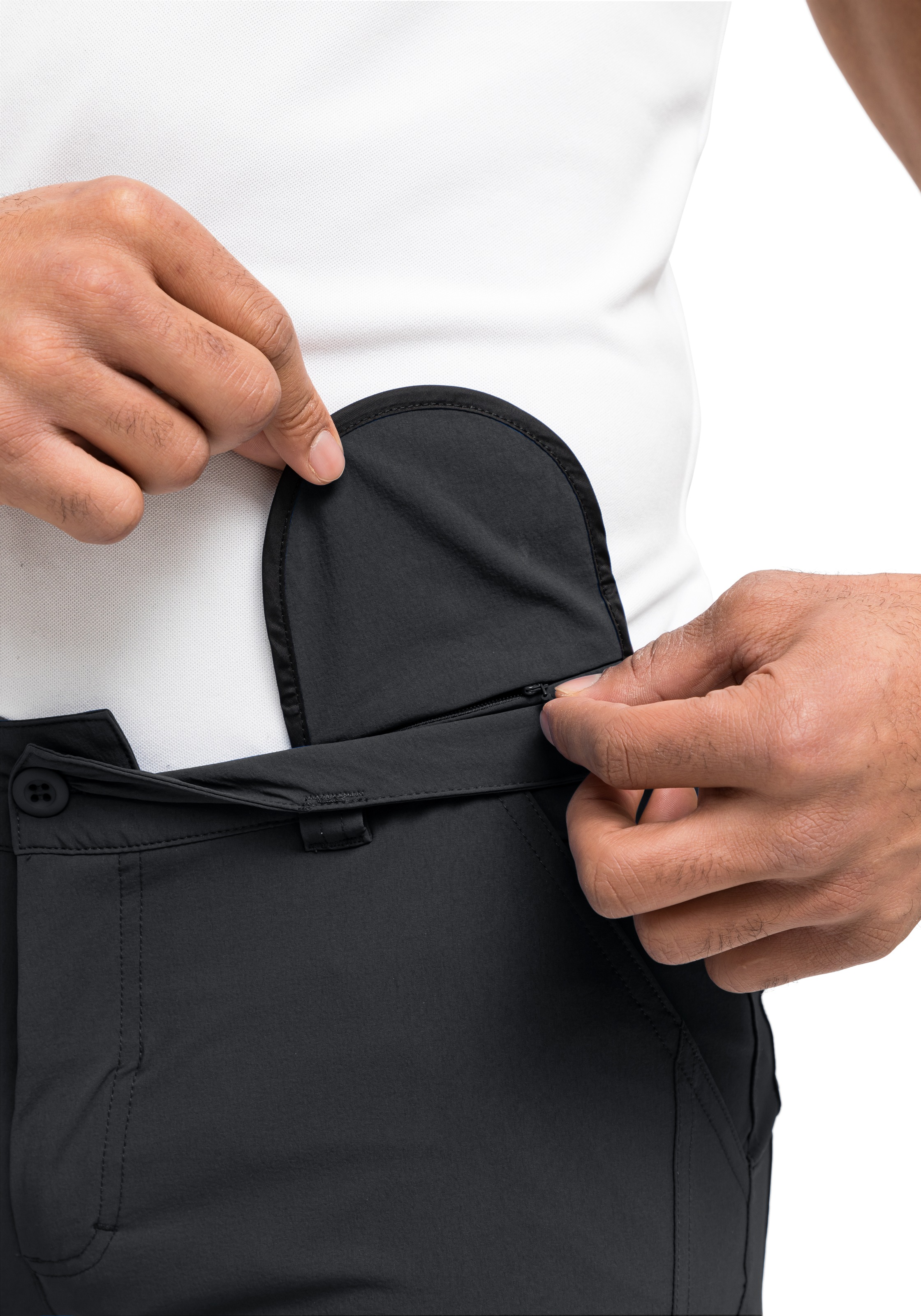 MAIER SPORTS Herren Funktionsshorts "Nil Short M", schwarz, Gr. 48, 90% Polyamid, 10% Elasthan, Hosen, Herren Shorts, kurze Wanderhose, Outdoorhose 4