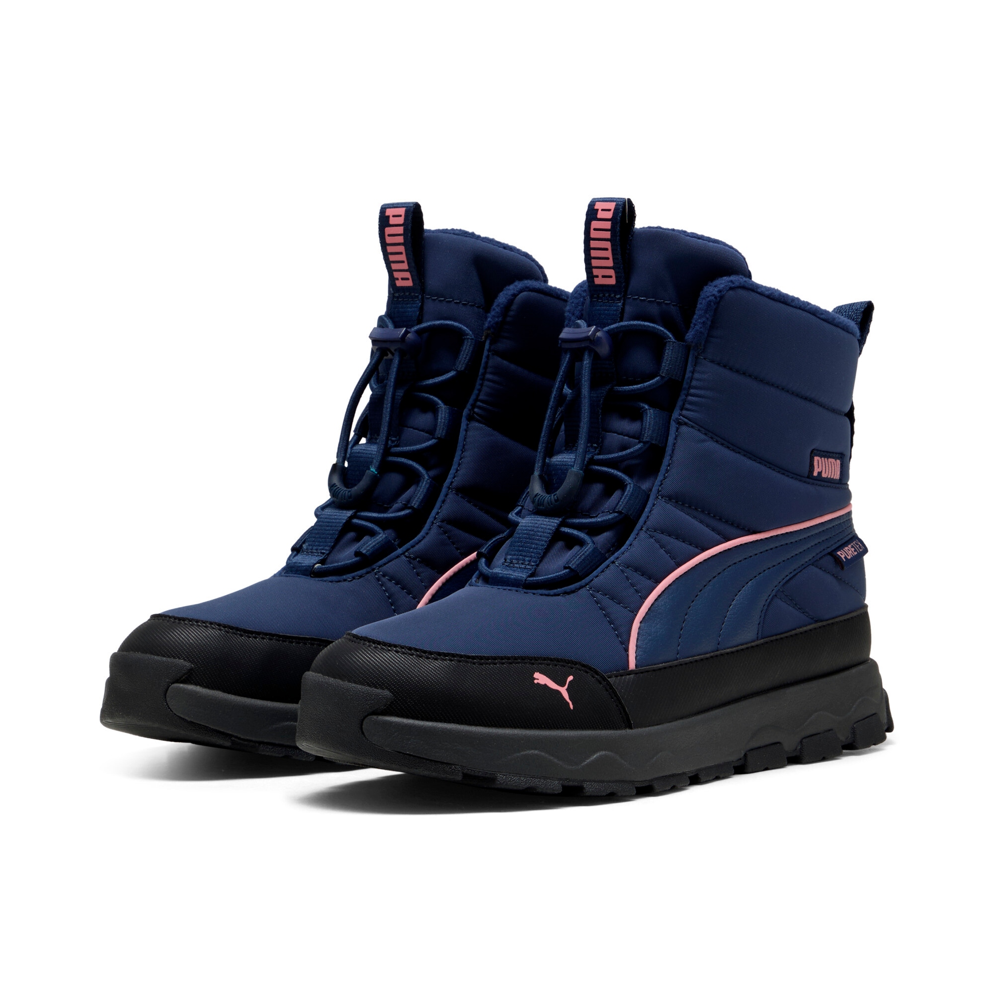 PUMA Kinder Winterboots "EVOLVE BOOT PURETEX JR", Gr. 38,5persian blau, pinkscape, Textil, Schuhe, Snowboots, Winterstiefel, Winterschuhe, wasserdicht