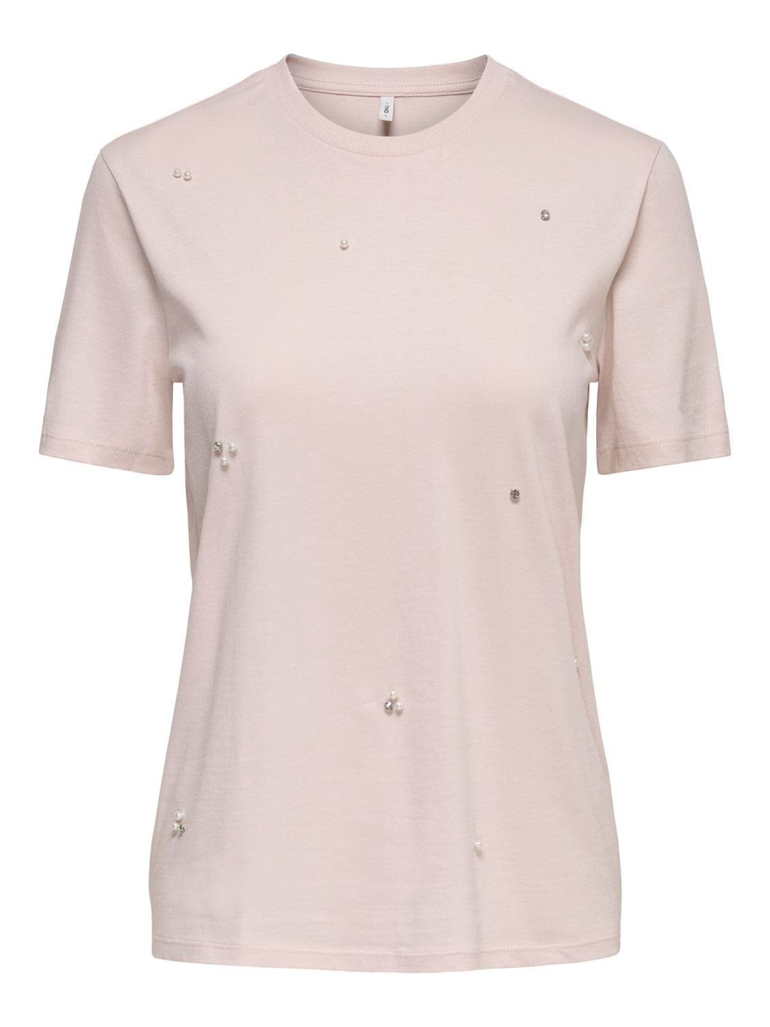 ONLY Kurzarmshirt "ONLPARKER S/S O-NECK BLING TOP BOX JRS" Materialmix, reg günstig online kaufen