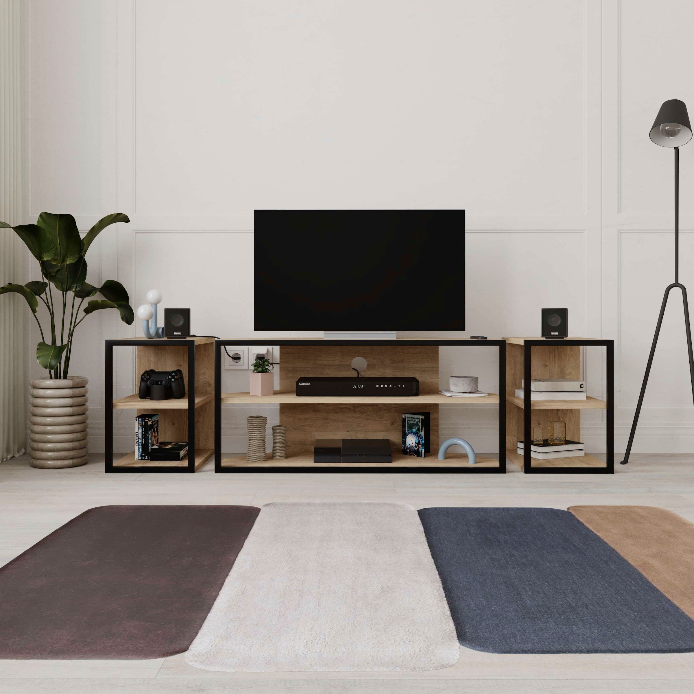 Decortie TV-Schrank »Echo TV Schrank«, (Packung), Einfache Montage,Platzsparend