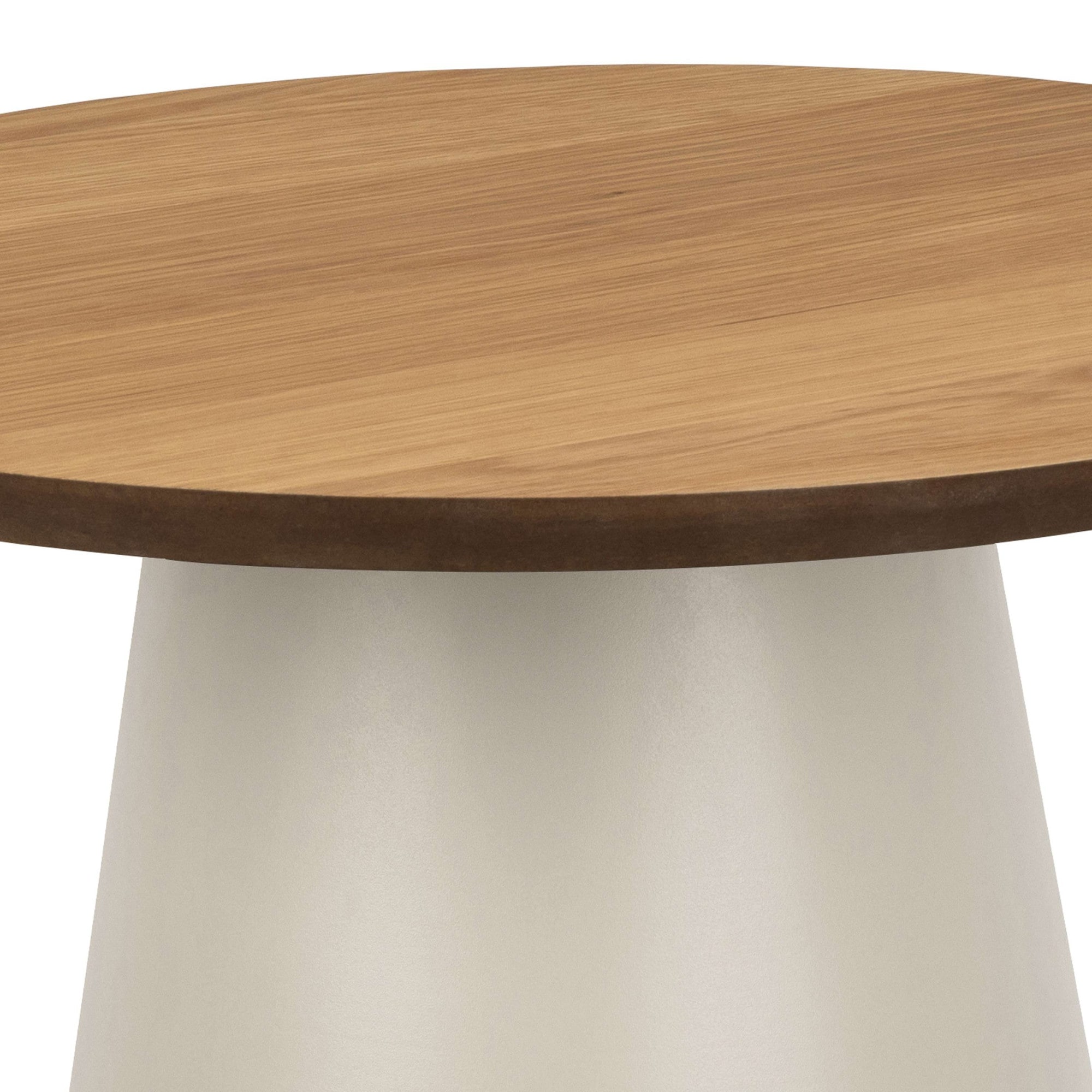 ACTONA GROUP Couchtisch »Soli«, Rund Couchtisch, Tischplatte matt Eiche, Säule Gestell grau, Ø65x43cm