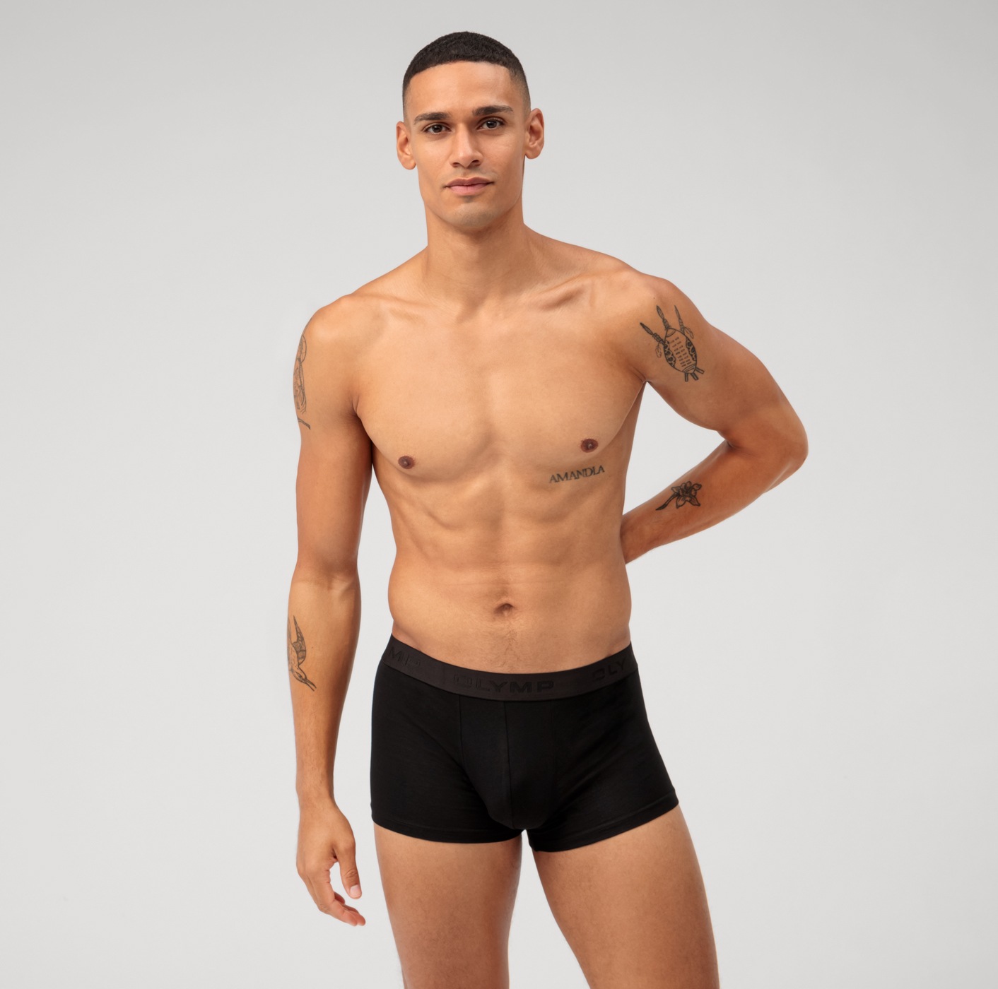OLYMP Boxershorts, 3 Stk. mit Ton-in-Ton Markenlogo günstig online kaufen