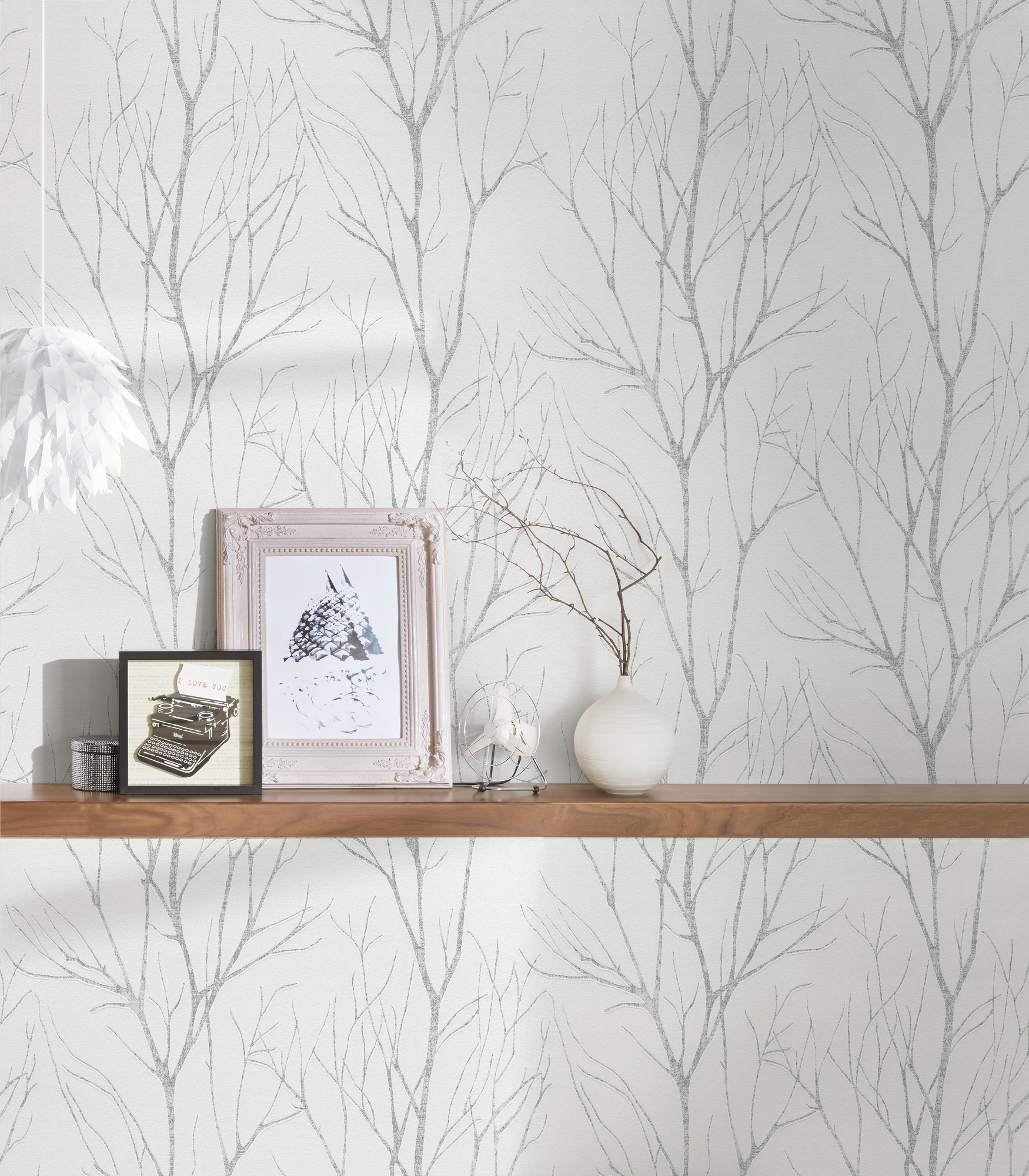 A.S. Création Vliestapete »Attractive 2 Tapete Äste«, matt-gemustert-neutral, Waldtapete Äste Baumtapete strukturiert Tapeten Flur Design Wandtapete