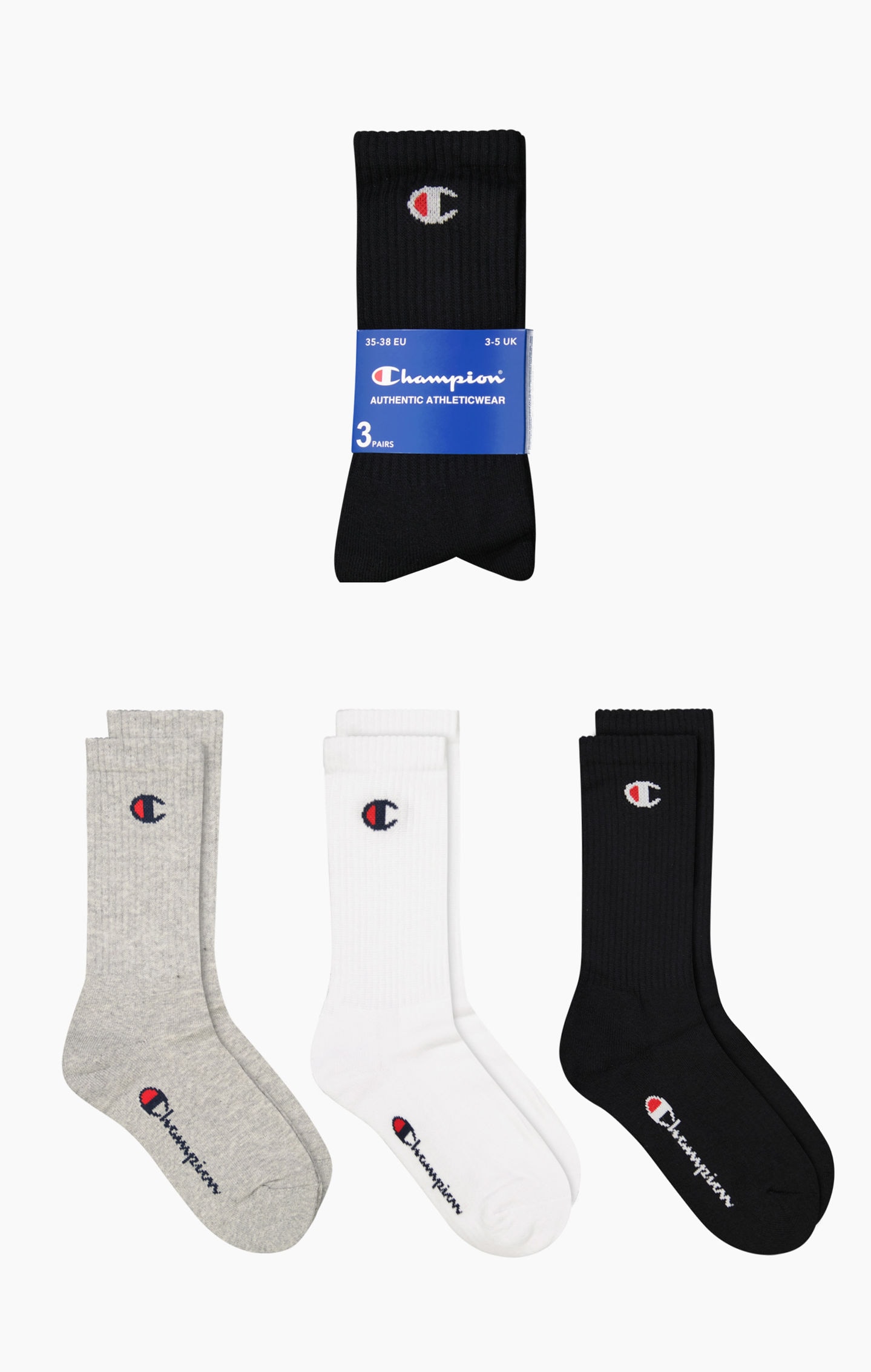 Champion Tennissocken "3 Pack Crew Socks" 3 Paar tlg. für sportive Aktivitä günstig online kaufen