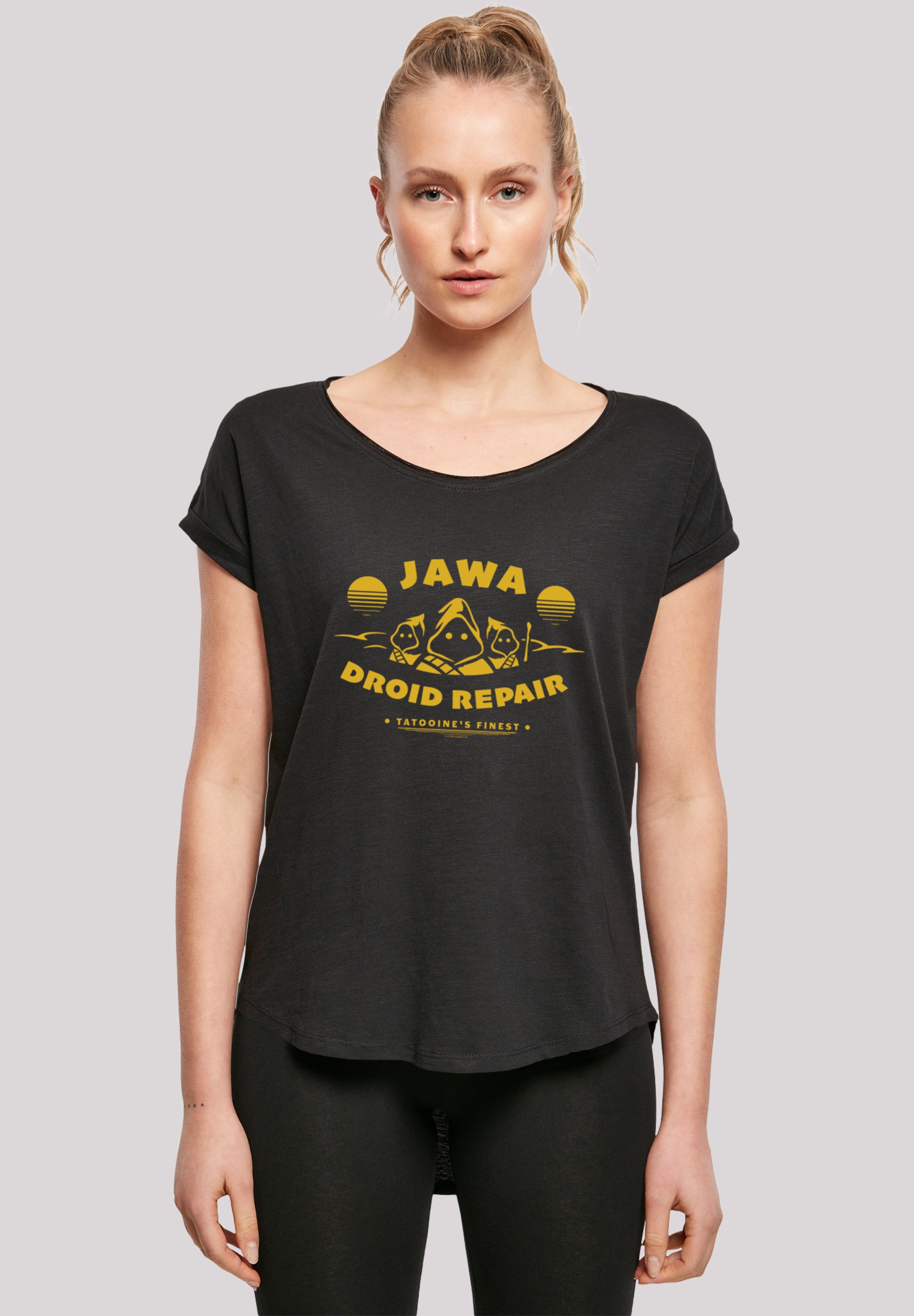 F4NT4STIC Kurzarmshirt »Damen Long with Repair Tee«, tlg.) | Jawa Slub Ladies Star (1 Wars Droid kaufen BAUR