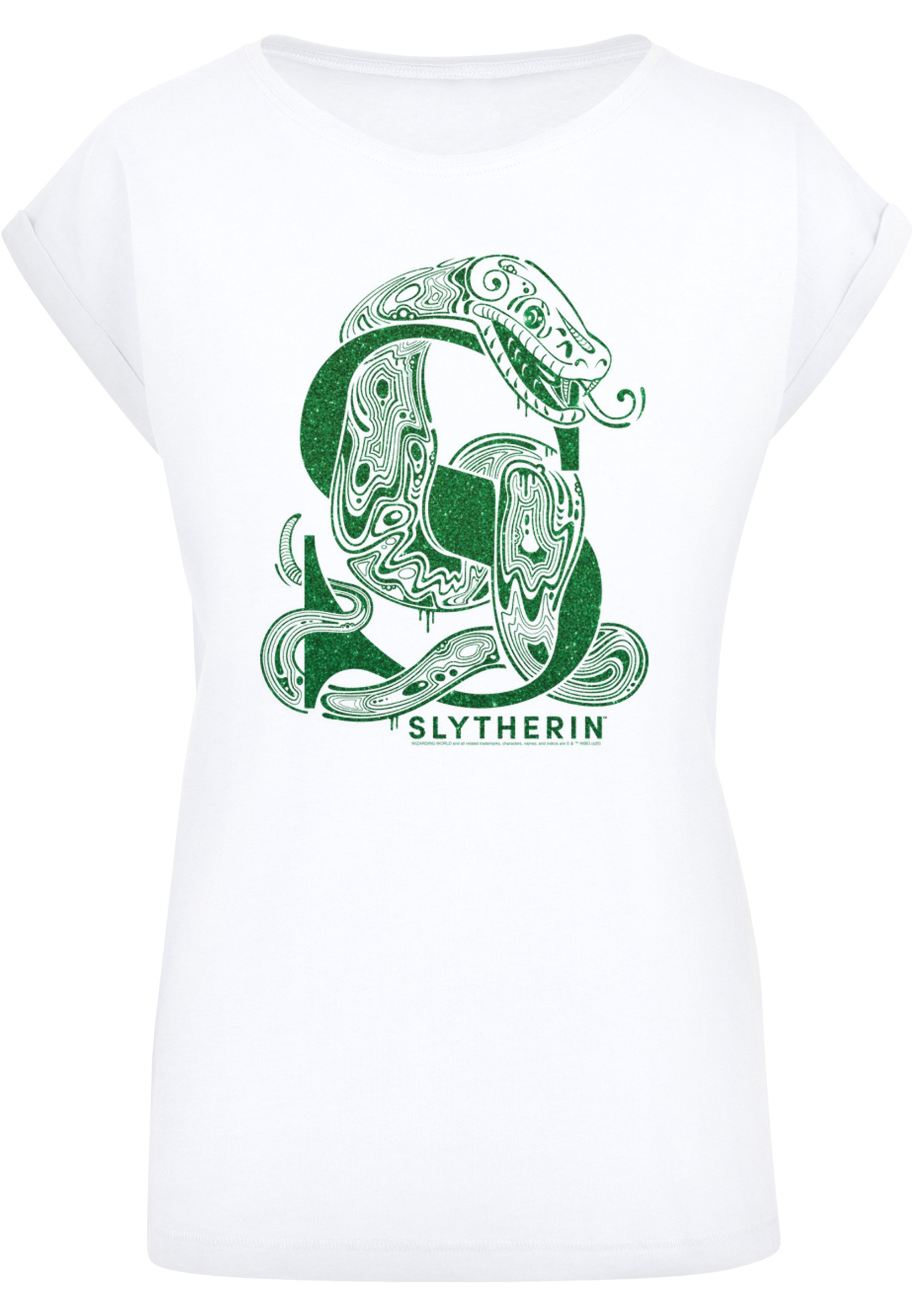 F4NT4STIC T-Shirt »Harry Potter Slytherin Glitter«, Damen,Premium Merch,Regular-Fit,Kurze Ärmel,Bedruckt