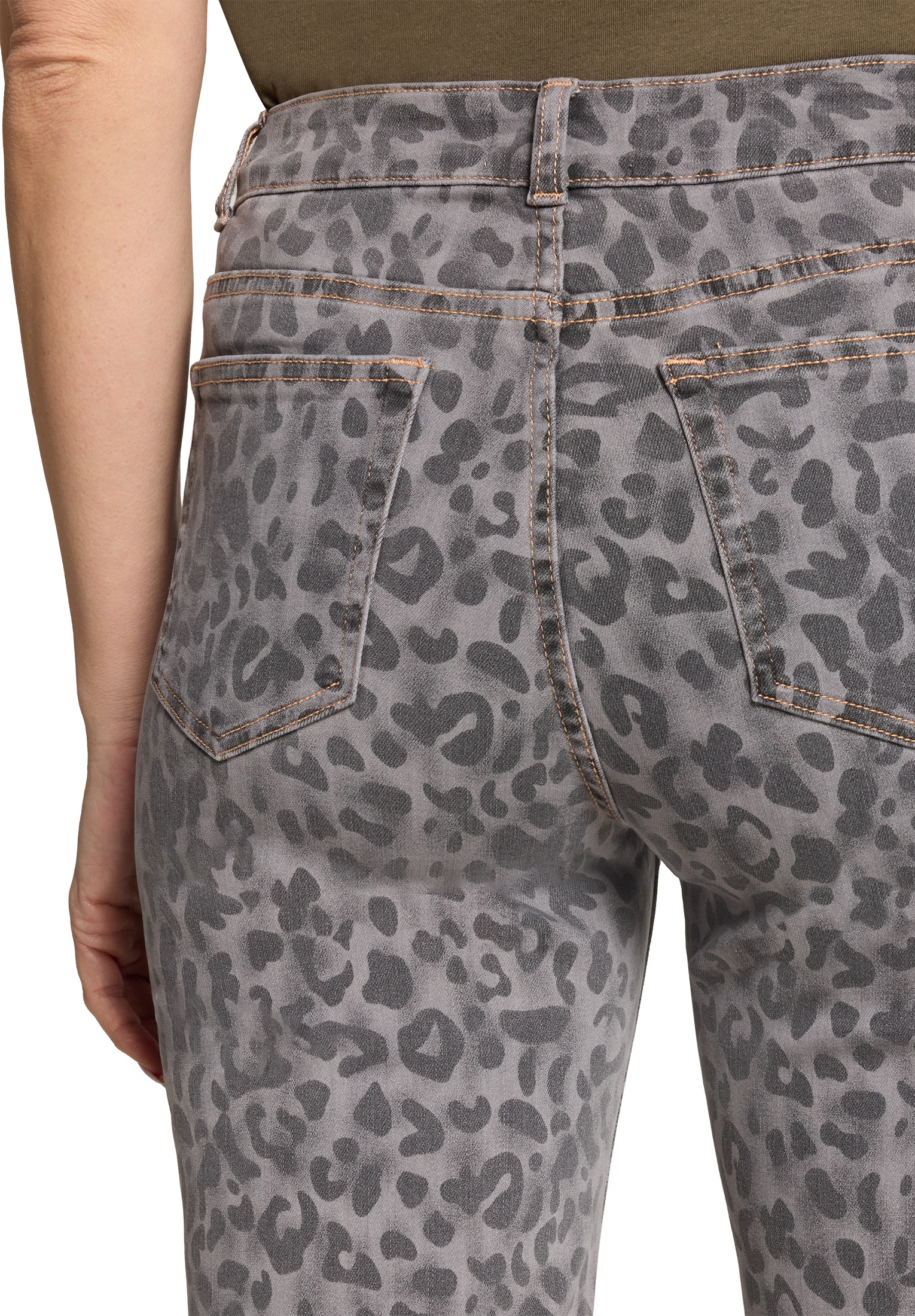 Cartoon Stretch-Jeans »Damen mit Muster«