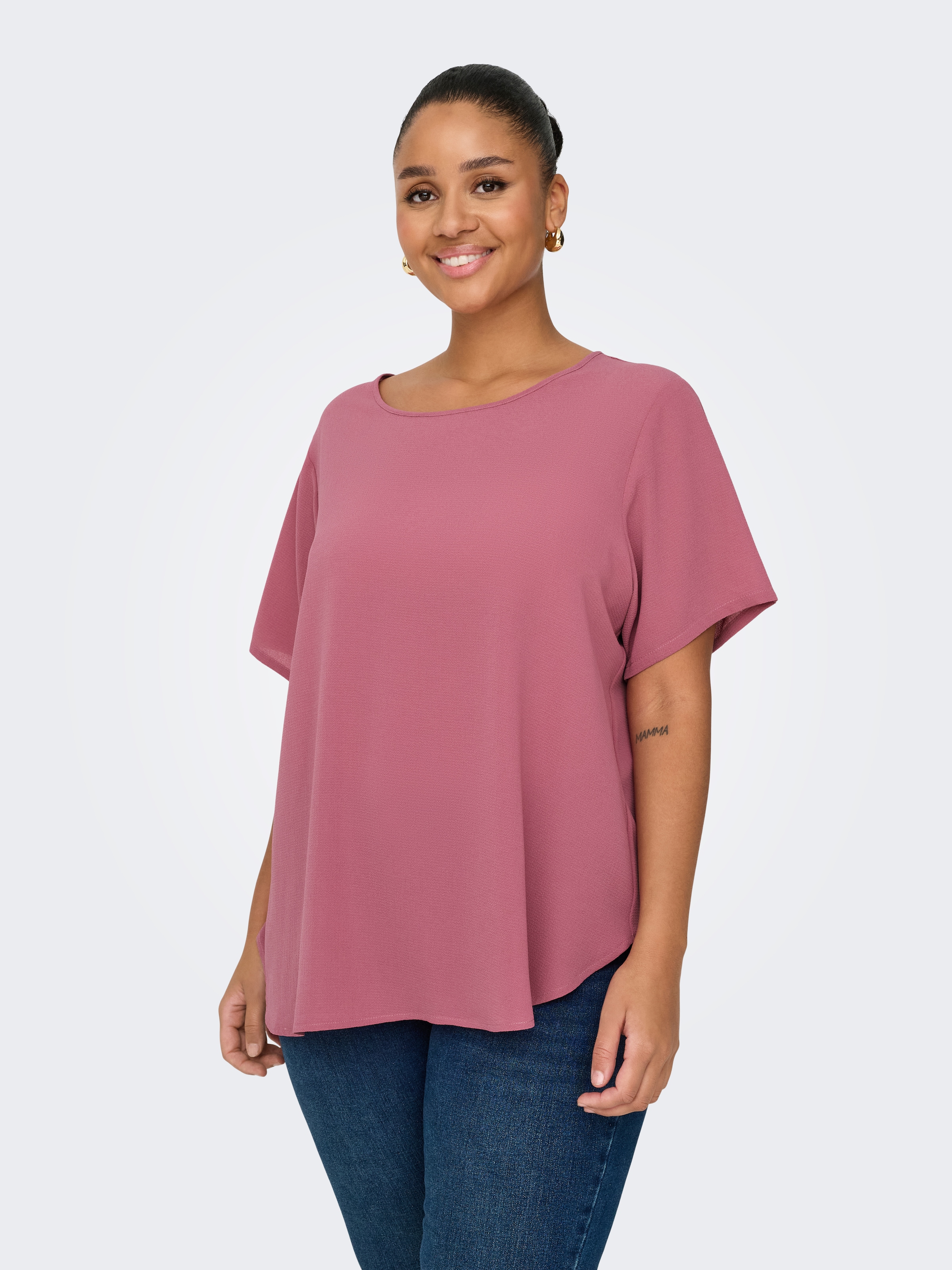 ONLY CARMAKOMA Shirtbluse "CARVICA SS TOP WVN NOOS" günstig online kaufen