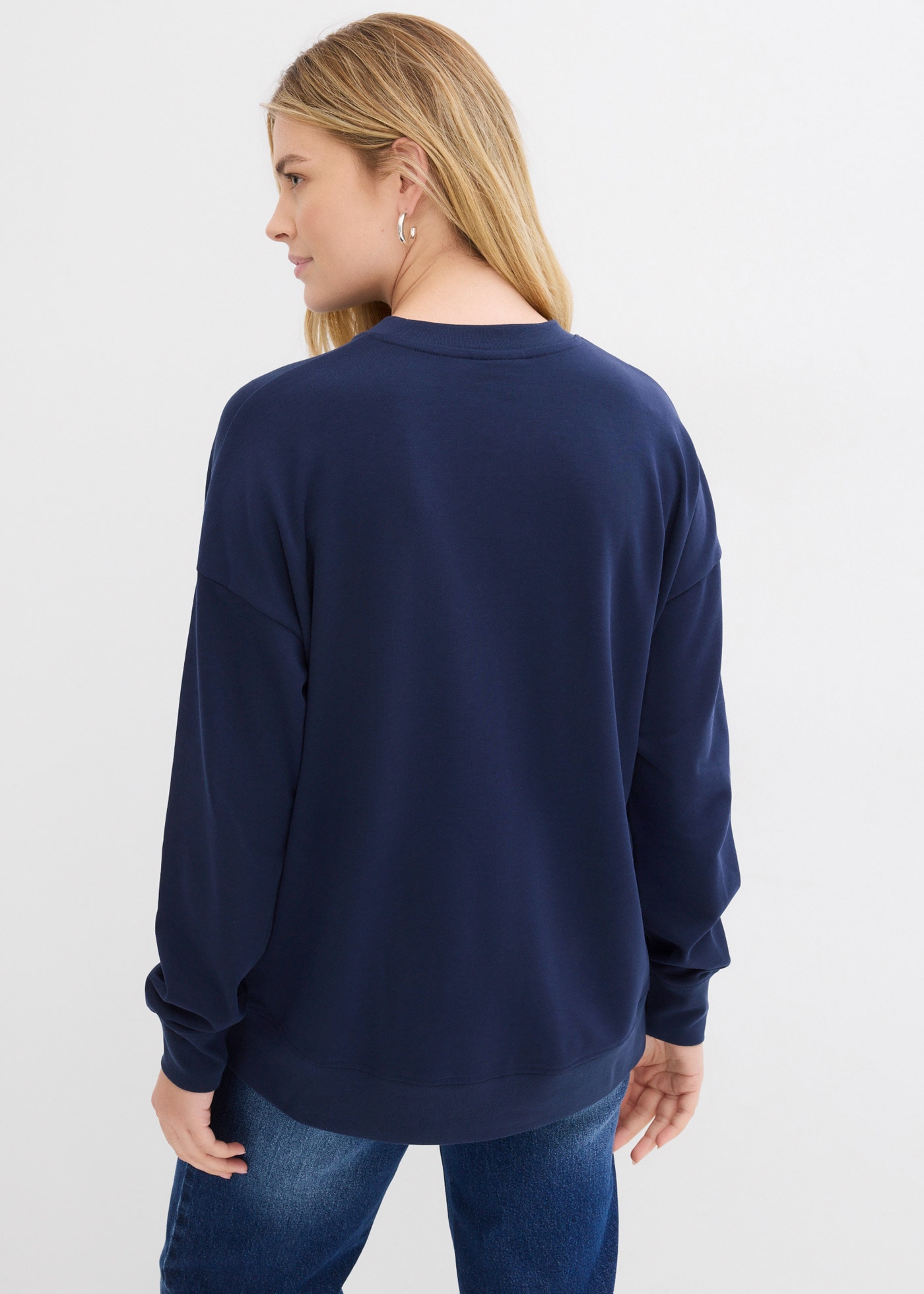 bonprix Sweatshirt , Oversize-Passform, mit großem Blumendruck
