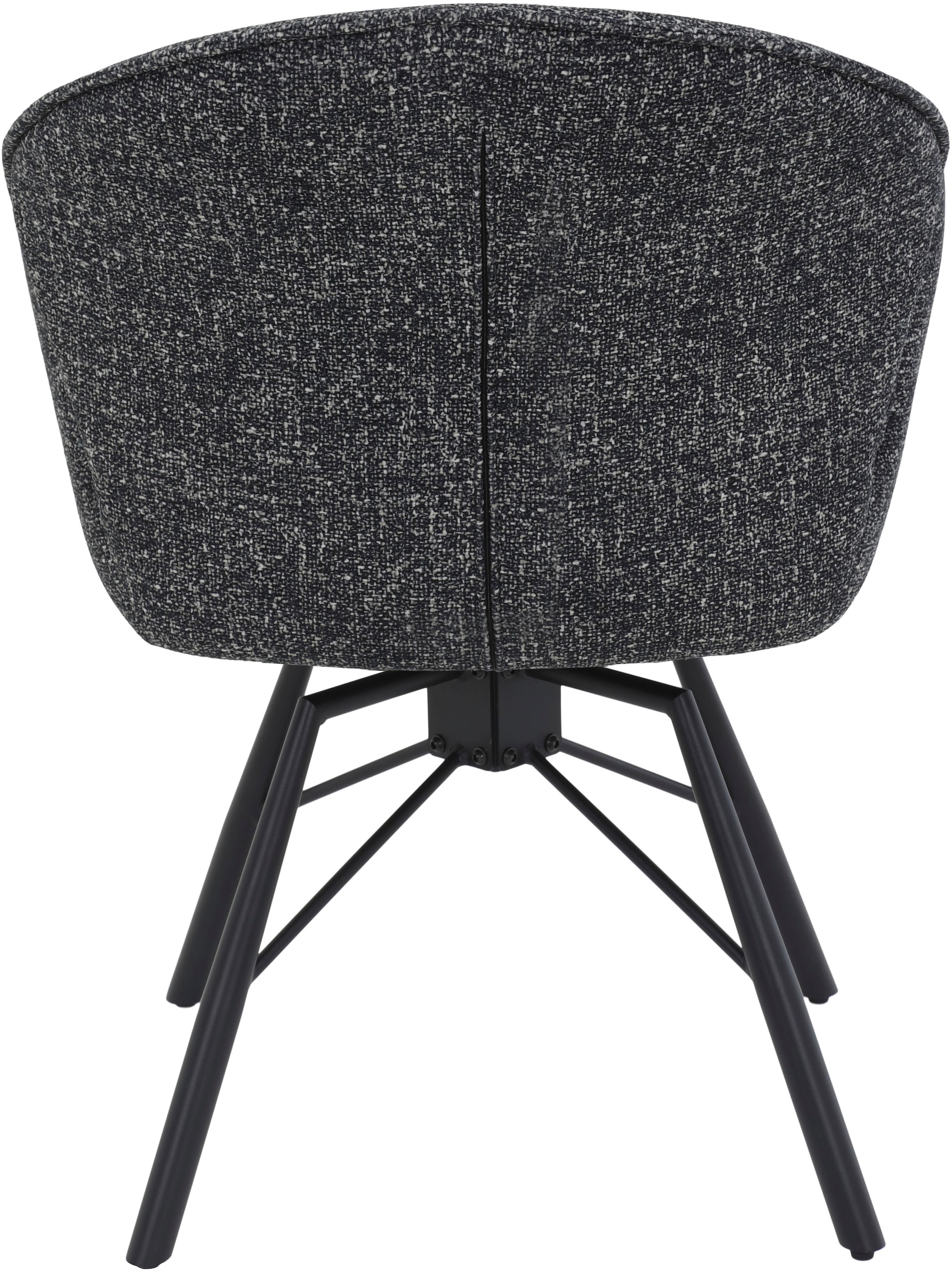 HELA 4-Fußstuhl »BRISTOL, Armlehnen Stuhl, Sessel, Esszimmerstuhl«, (Set), 2 St., Microfaser-Bouclé, 360° drehbar mit Auto-Return,gepolstert,Boucléoptik,Armlehnen