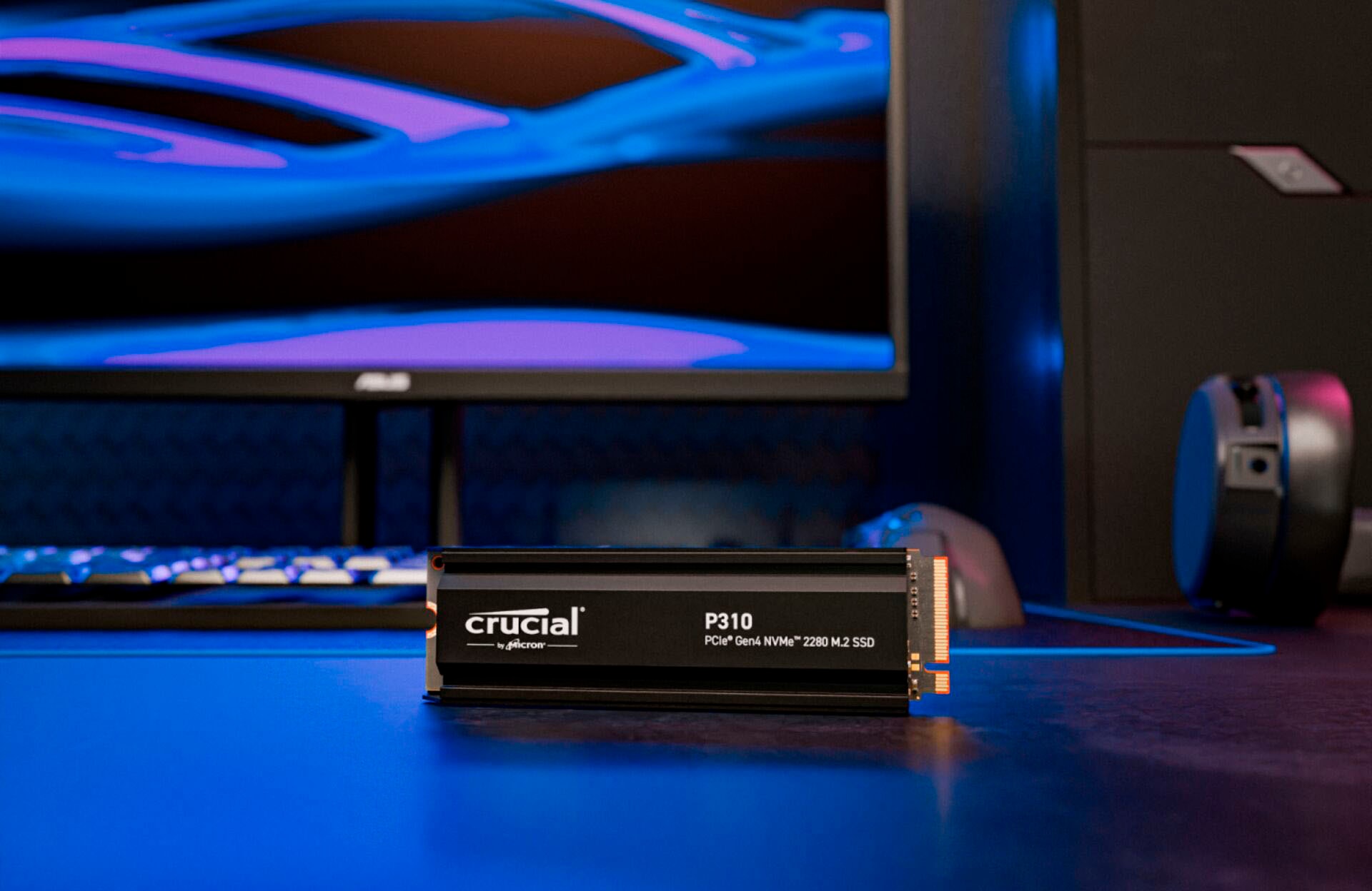 Crucial SSD-Festplatte »P310 Gen4 2280 1TB mit Heatsink« 1000 GB Anschluss M.2 (2880)