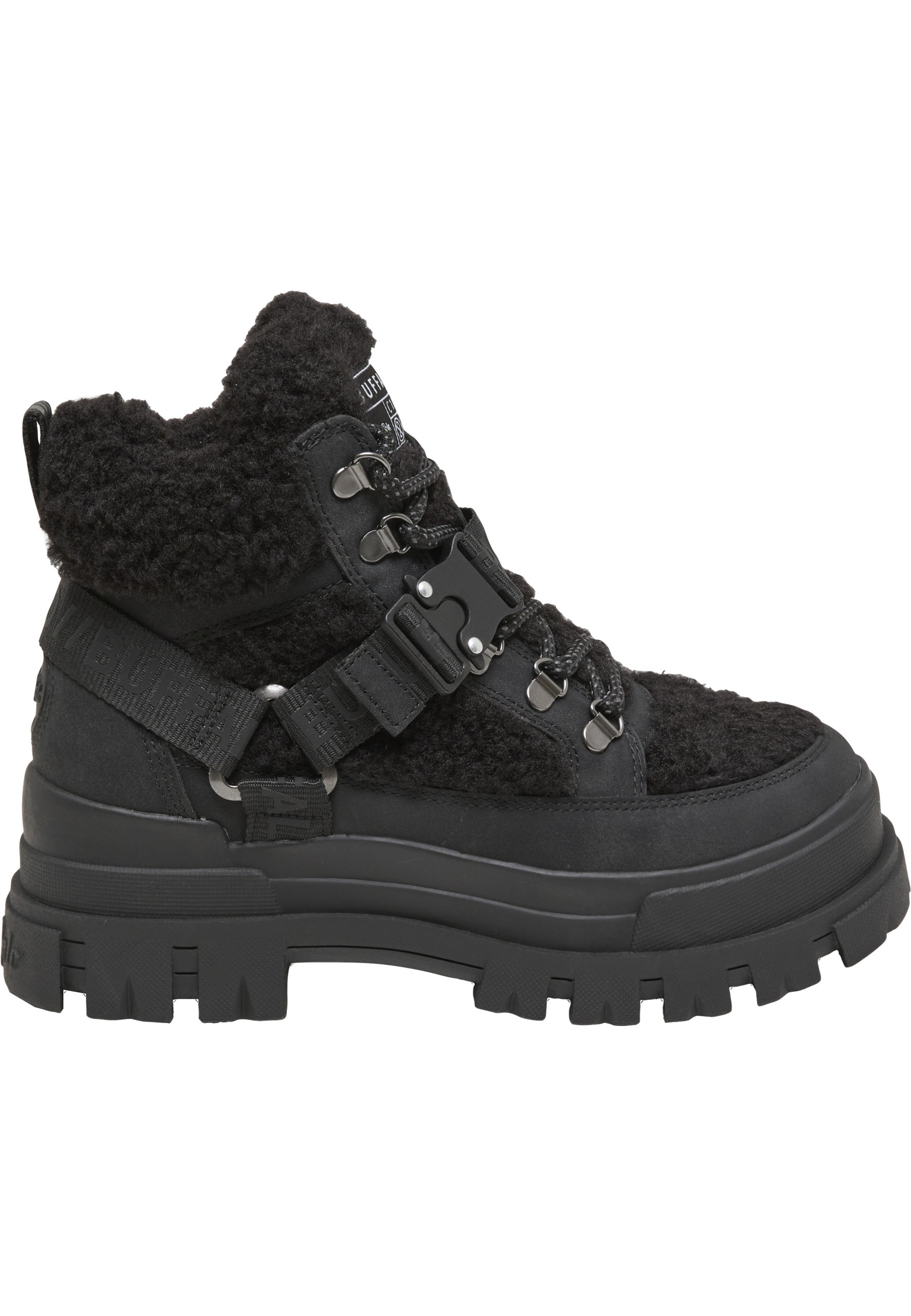 Buffalo Stiefel »Buffalo ASPHA COM MID WARM - VEGAN NUBUCK/FUR - BLACK«