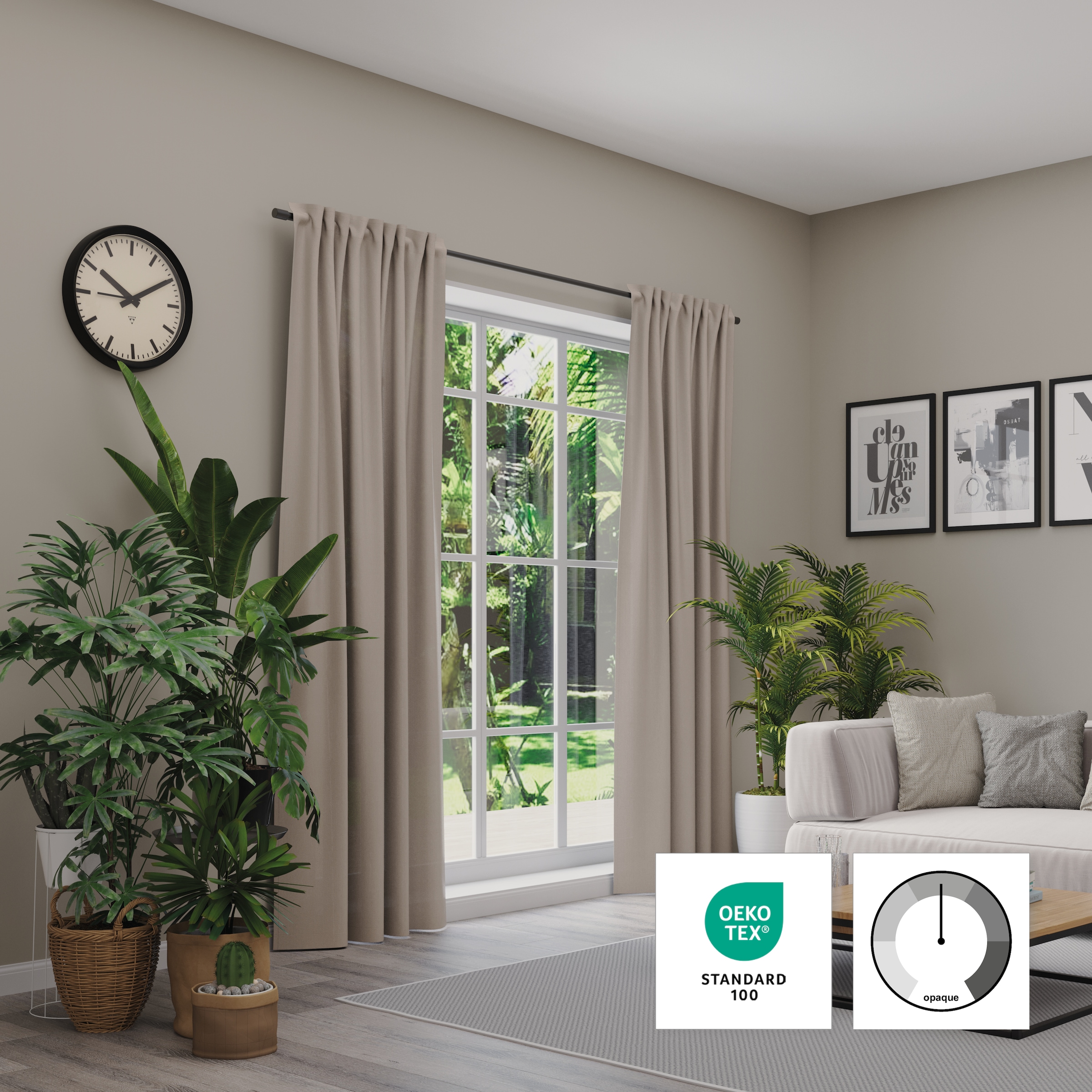 Neutex for you! Vorhang »Linessa« verdeckte Schlaufen 1 Stk. tlg. HxB: 245x137, Schal mit verdeckten Schlaufen