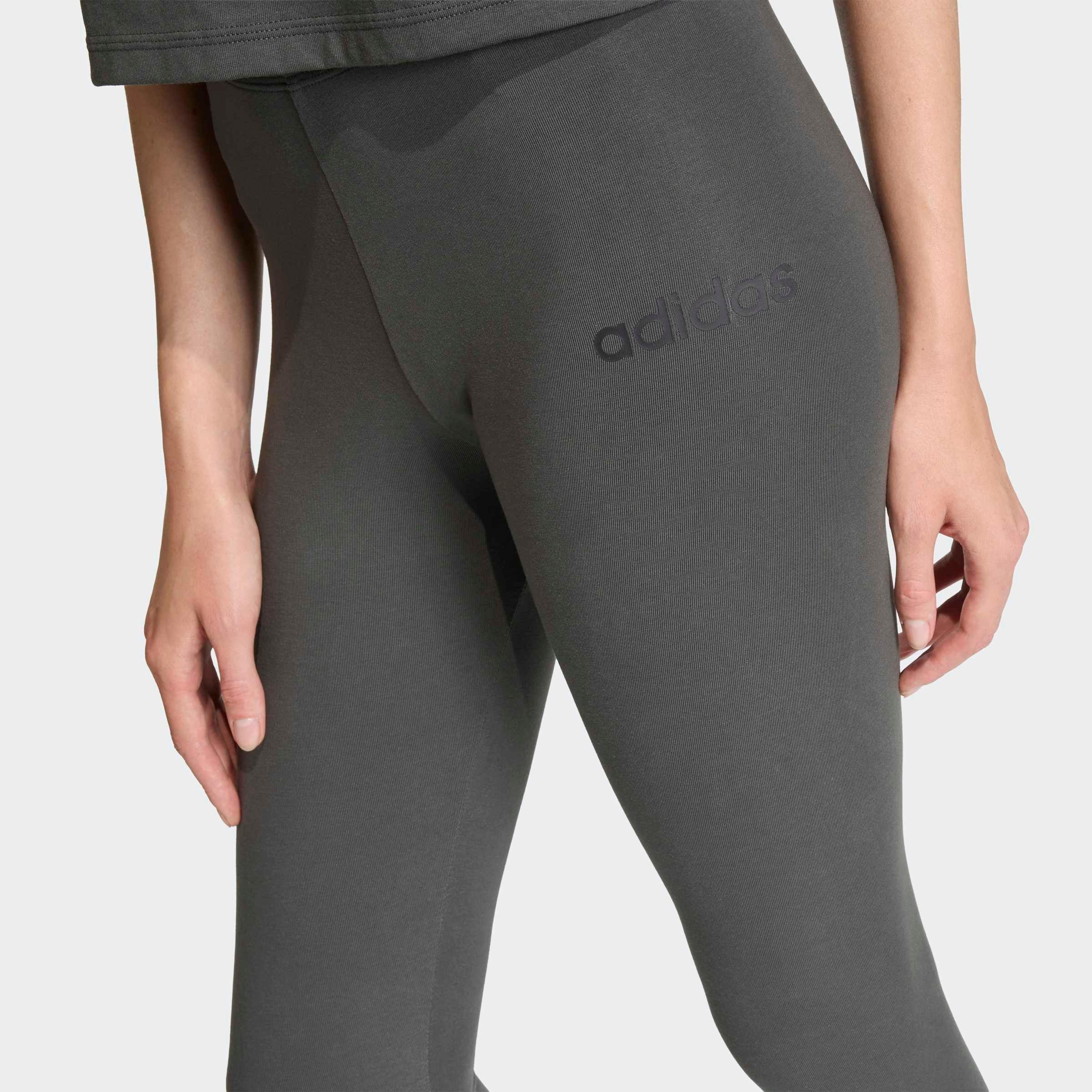 Thumbnail - adidas Sportswear Leggings "ESSENTIALS LINEAR COTTON" aus Baumwollmaterial mit Stretchanteil, hoher Bund, ohne Verschlus...