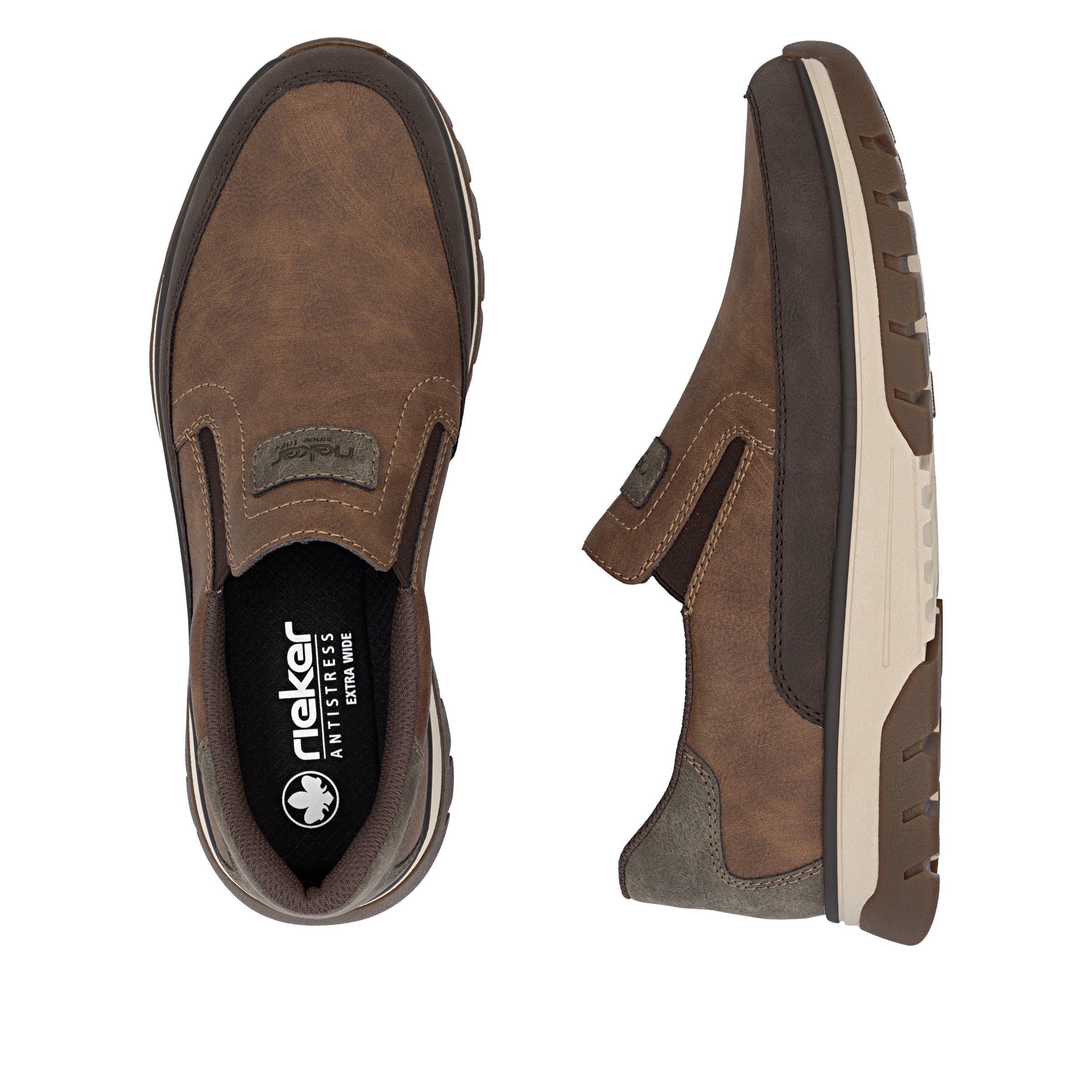 Rieker Slip-On Sneaker, Slipper, Schlupfschuh, Halbschuh mit weicher MemoSoft-Innensohle