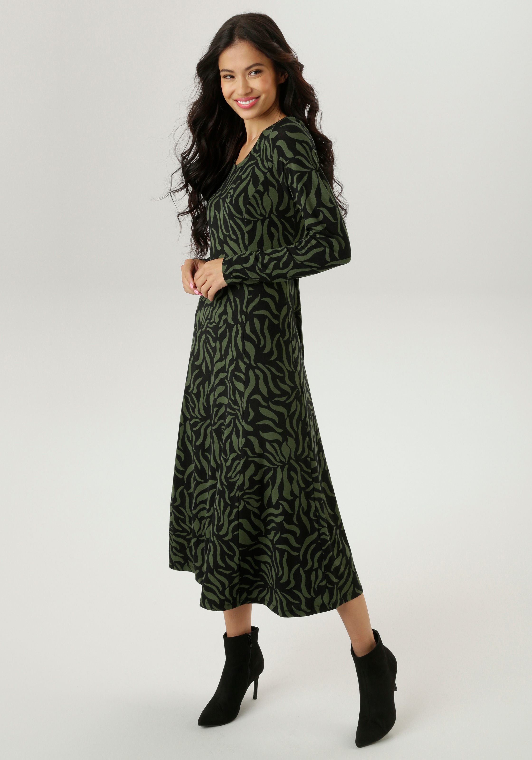 Aniston SELECTED Midikleid, in leichter A-Linien-Form - NEUE KOLLEKTION günstig online kaufen