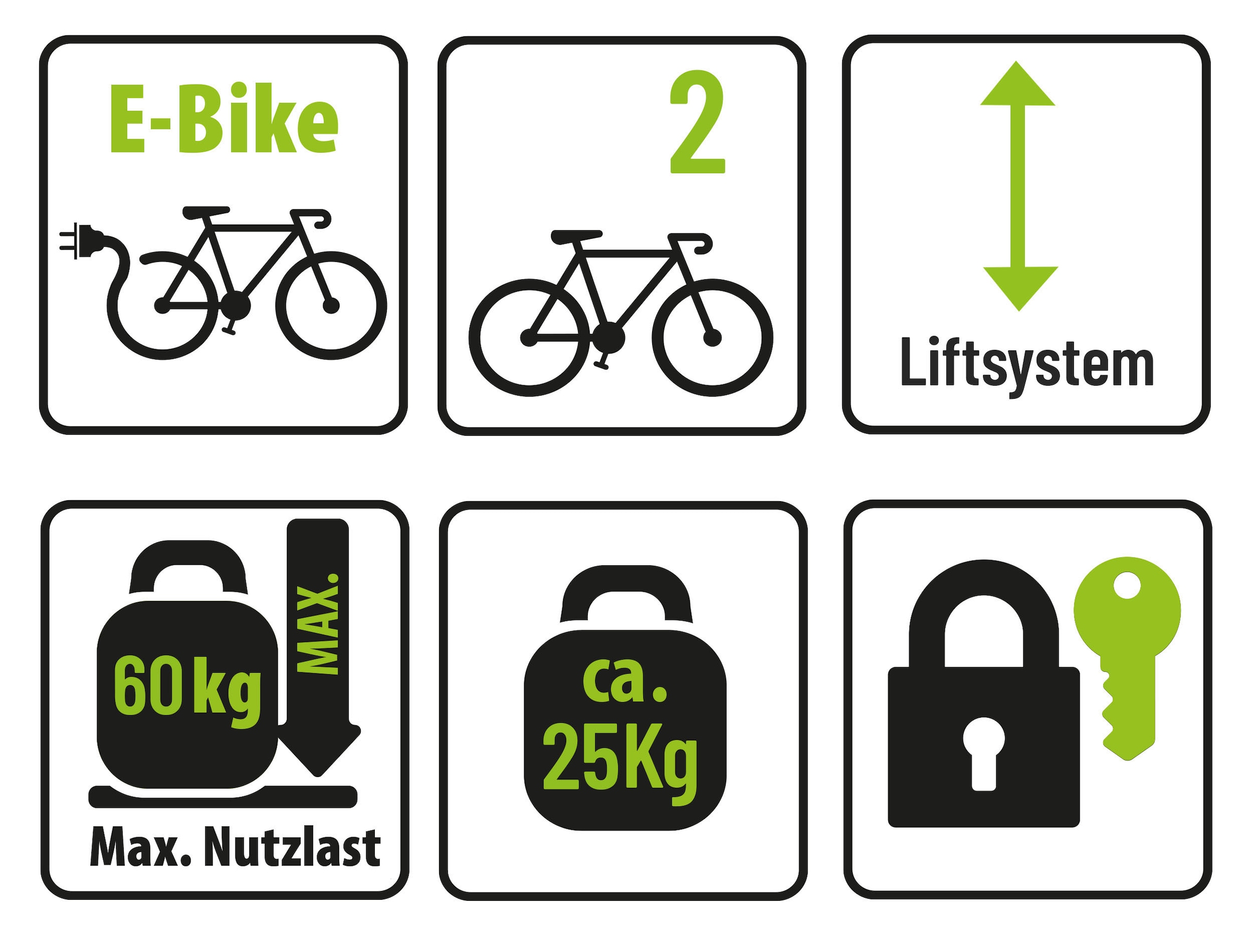 EUFAB Kupplungsfahrradträger »Fahrradträger BIKE LIFT für 2 Fahrräder«, benötigt Dauerplus auf Pin 9