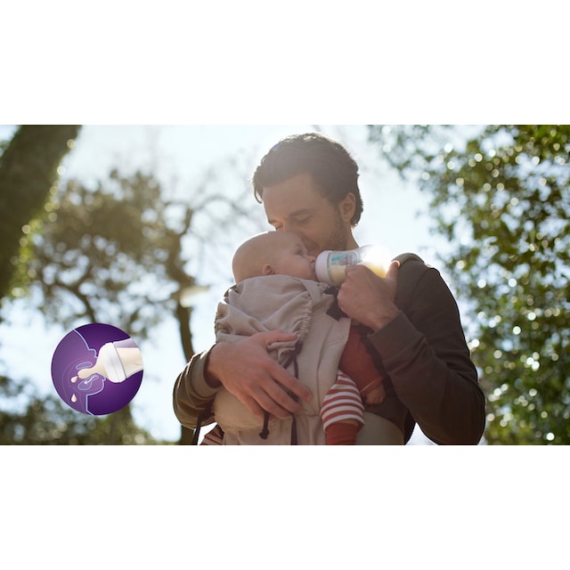 Philips AVENT Babyflasche »Natural Response Flaschen-Set Air-Free Ventil  SCD657/11«, 4 Flaschen mit AirFree-Ventil, ultra soft Schnuller,  Flaschenbürste online kaufen | BAUR