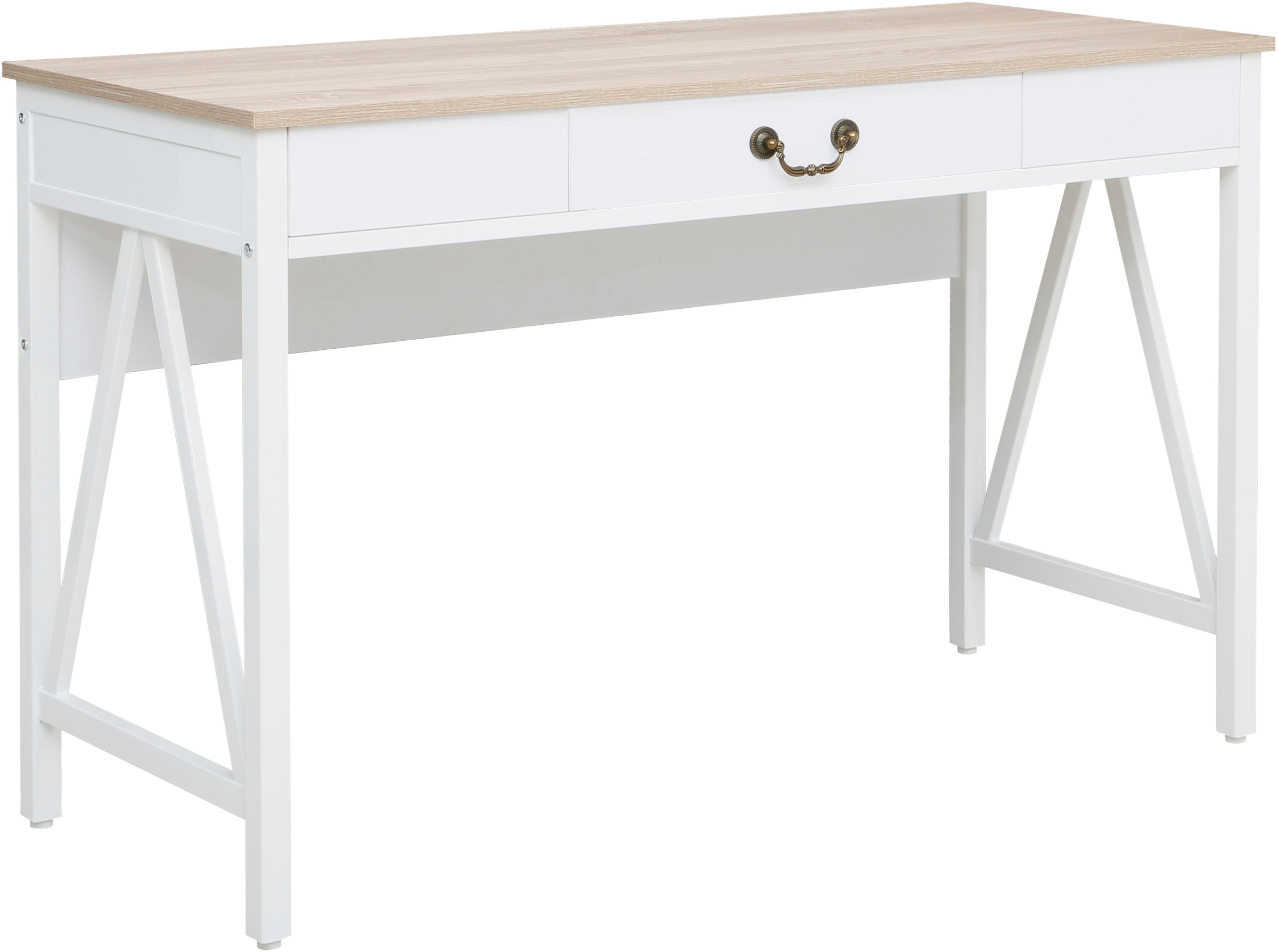 Home Affaire Bellerie Desk White/Oak 120x48x76cm 2
