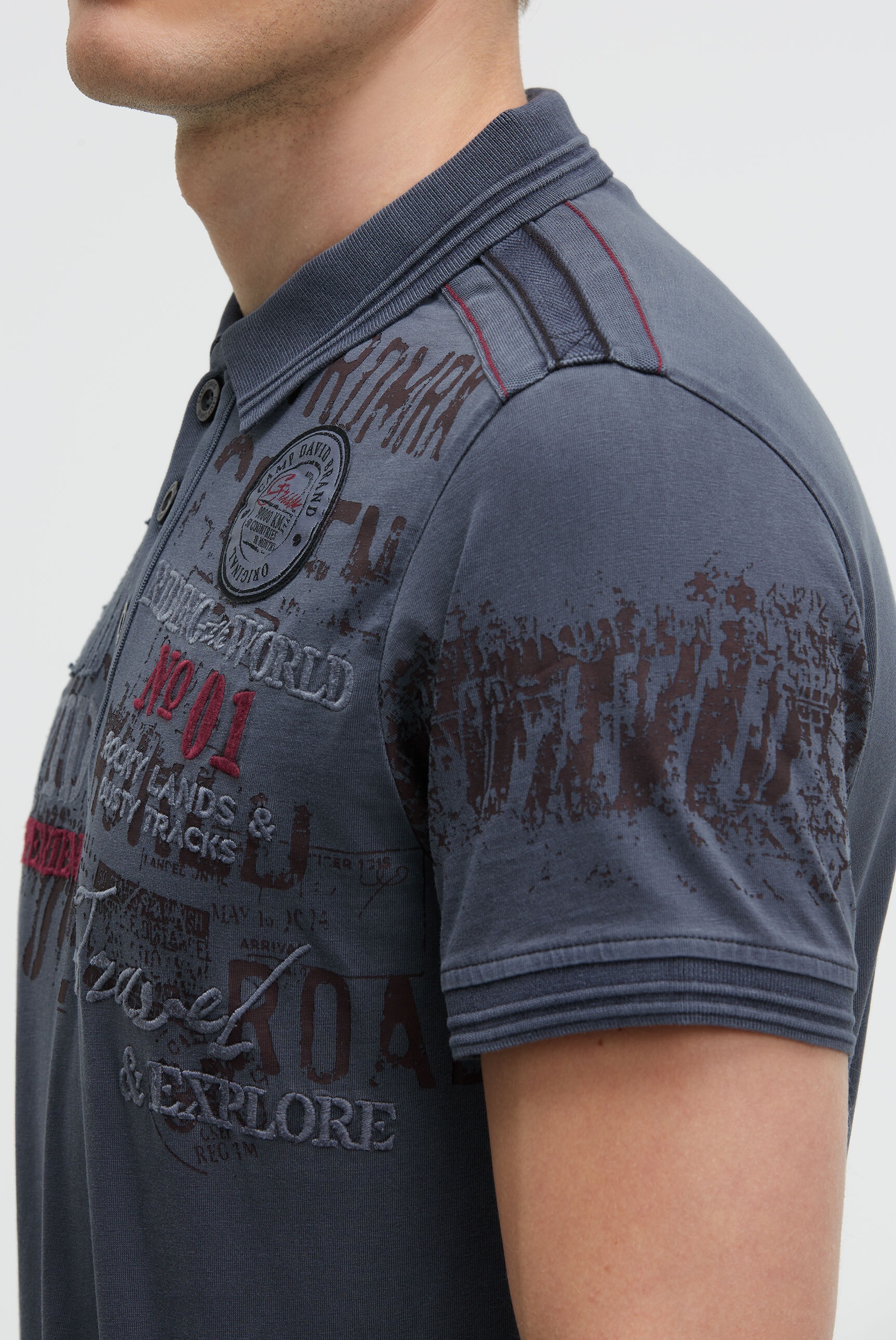 CAMP DAVID Poloshirt, mit Kontrastnähten