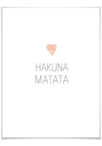 Poster »Hakuna Matata«, Schriftzug, (1 St.)