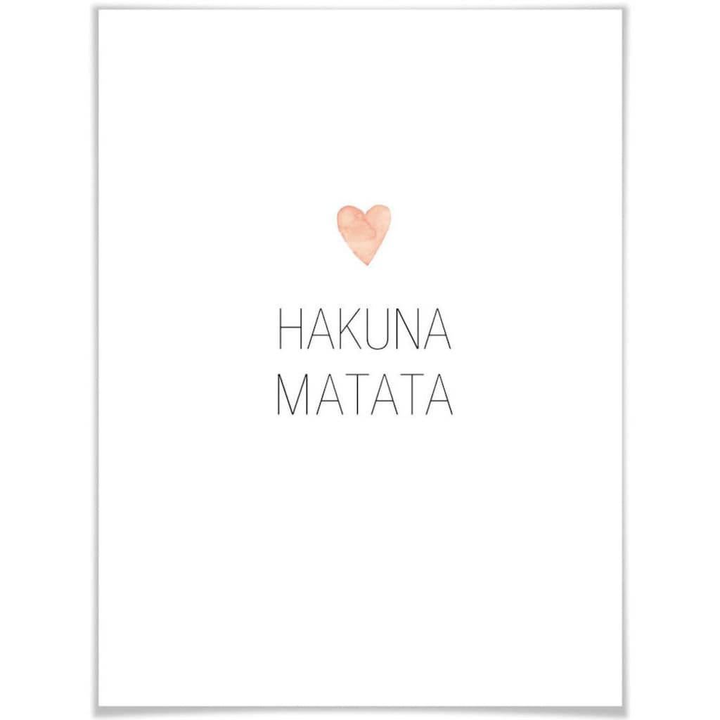 Wall-Art Poster »Hakuna Matata«, Schriftzug, (1 St.)