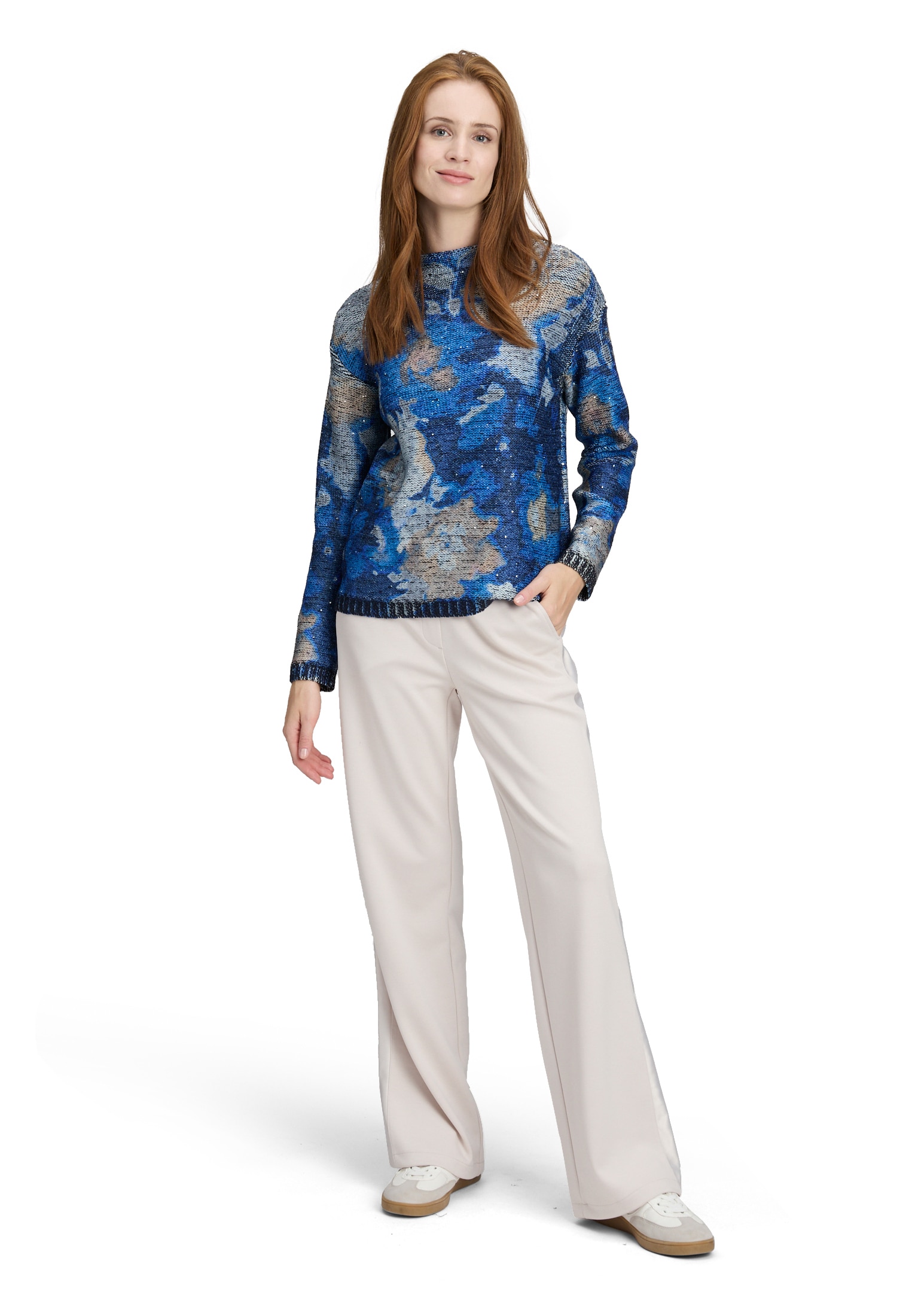 Betty Barclay Strickpullover »Betty Barclay Damen Grobstrick-Pullover mit Print«, (1 tlg.)