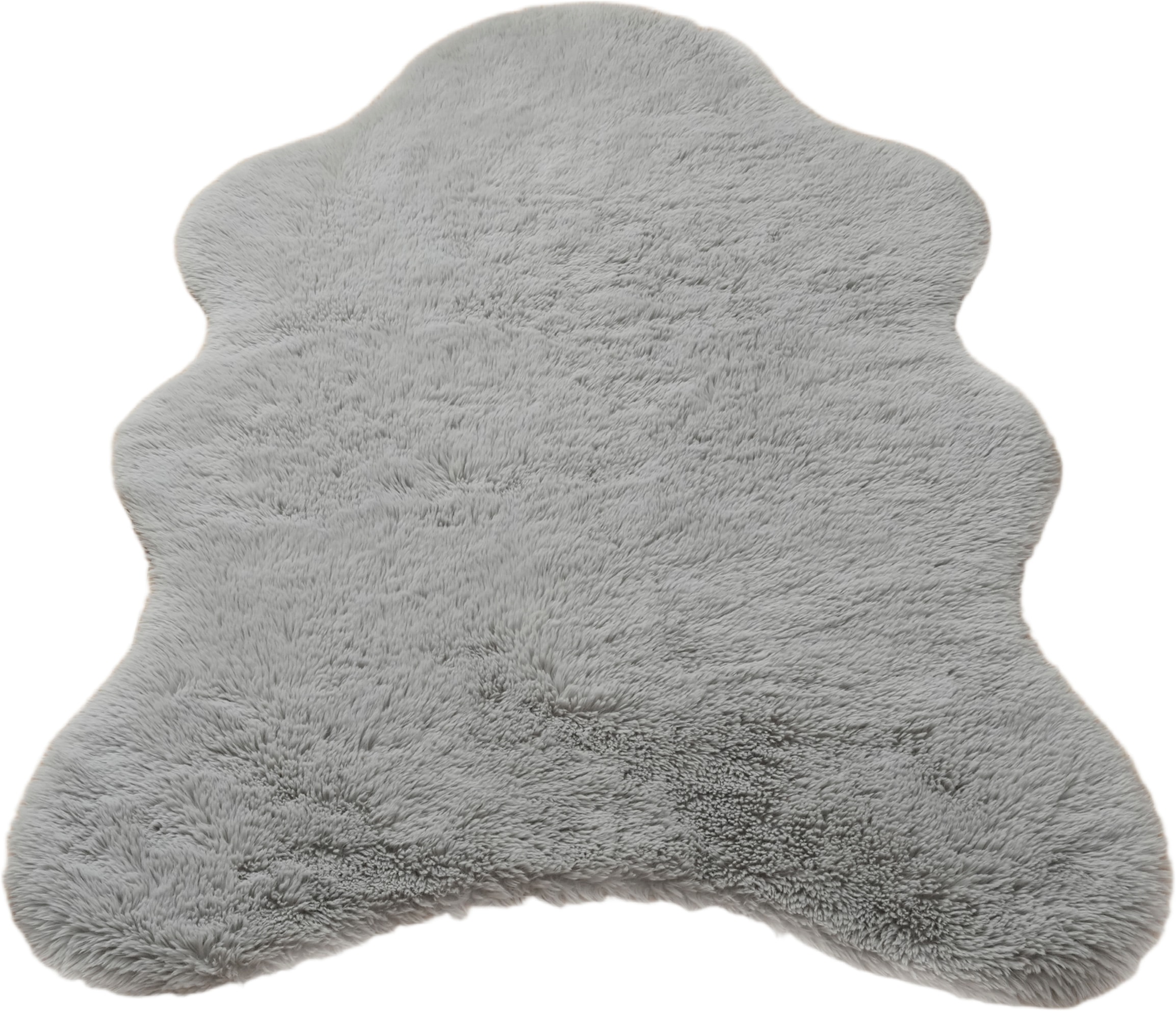 OTTO home Hochflor-Teppich »Mollin, Fellform, leichter Glanz« rechteckig 30 mm Höhe Kunstfell, Fellimitat, waschbar, flauschig, weich, Wohnzimmer