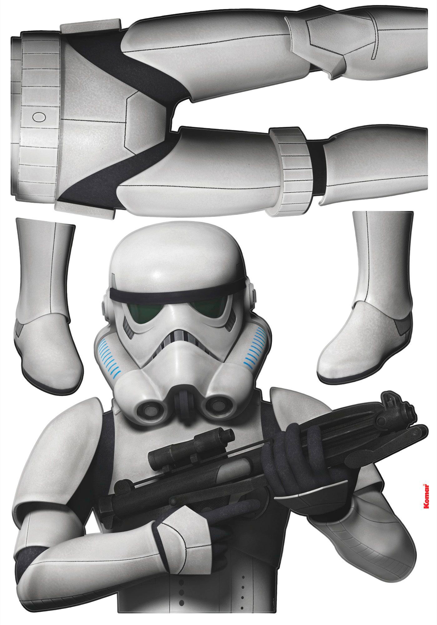 Komar Wandtattoo "Star Wars Stormtrooper - Größe 100 x 70 cm" selbstklebend, Wandsticker, Kinderzimmer