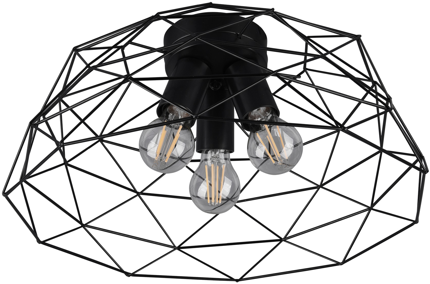 (E27) 3 TRIO | Leuchten »Haval«, mit 45cm Ø Deckenlampe BAUR 3-flammige flammig-flammig, Deckenleuchte Metallschirm,