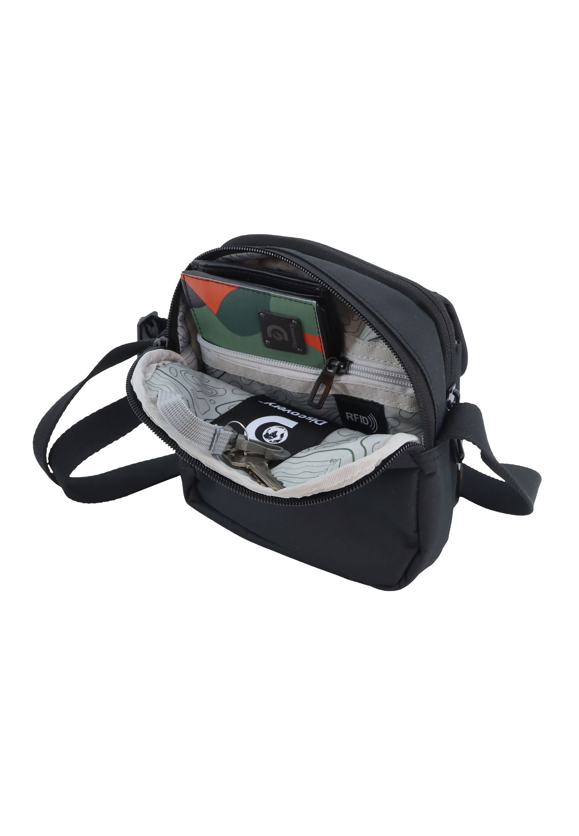 Discovery Schultertasche »Downtown«, aus rPet Polyester-Material
