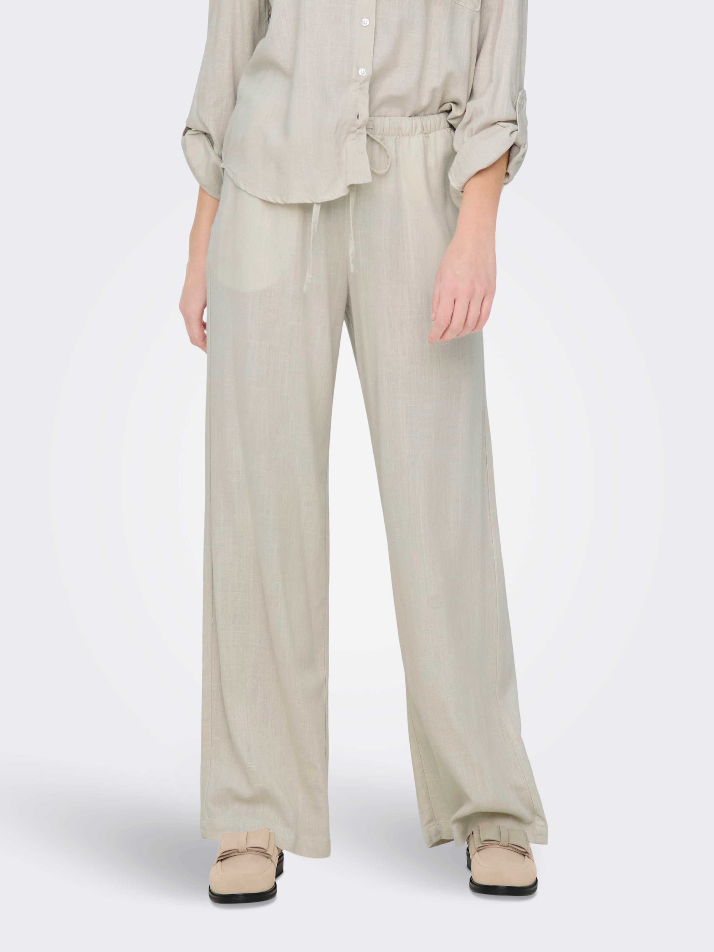 JDY Schlupfhose "JDYCAYA LINEN MW PANT WVN DIA" Sommerhose mit Leinen günstig online kaufen