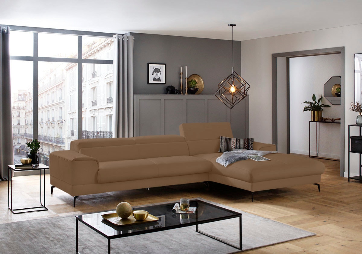 W.SCHILLIG Ecksofa "piedroo, Designsofa mit tollem Sitzkomfort, bequem, L-F günstig online kaufen
