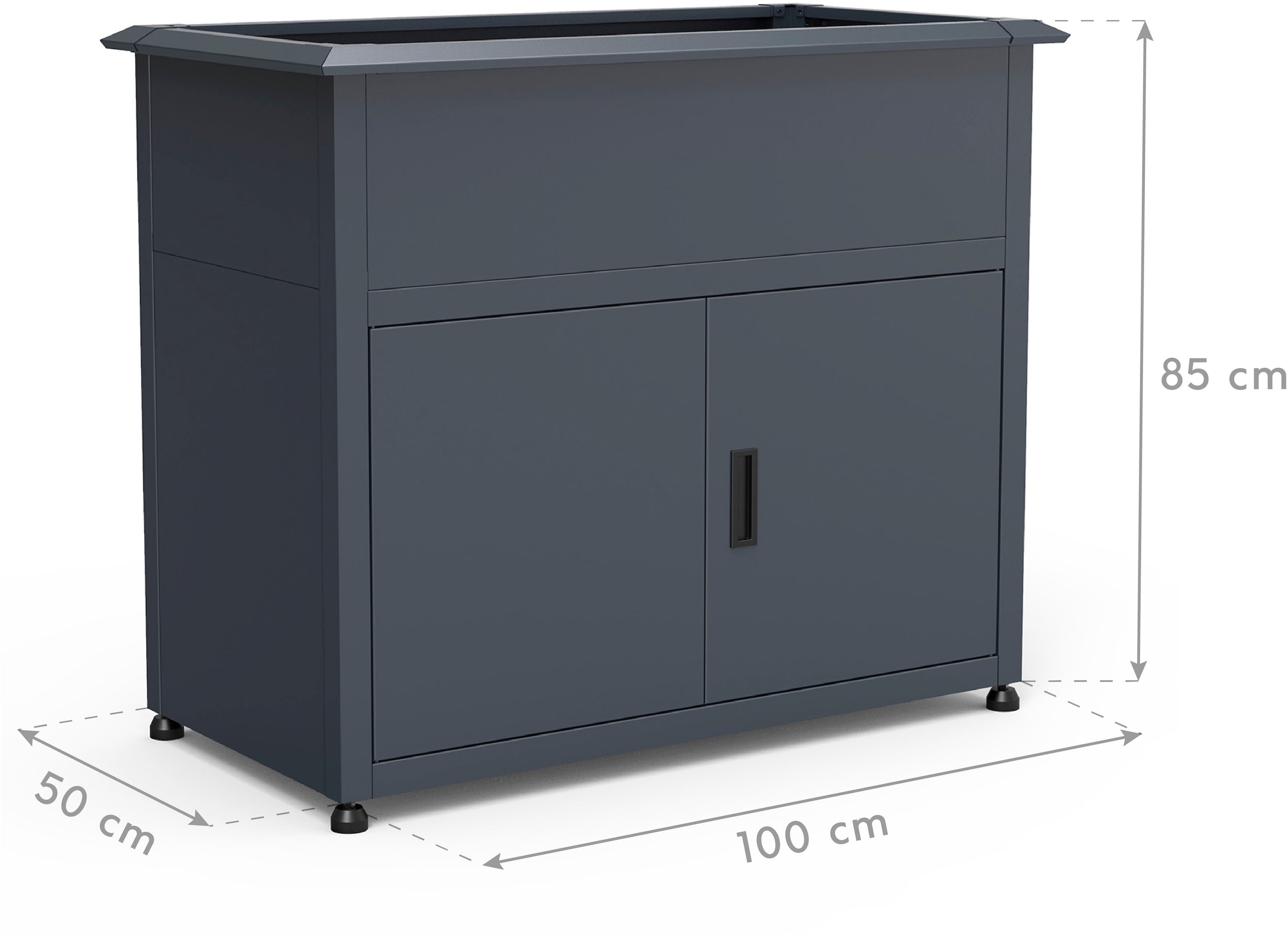 WESTMANN Hochbeet »Plexa« BxTxH: 100x50x85 cm, mit Stauraum & Schneckenkante