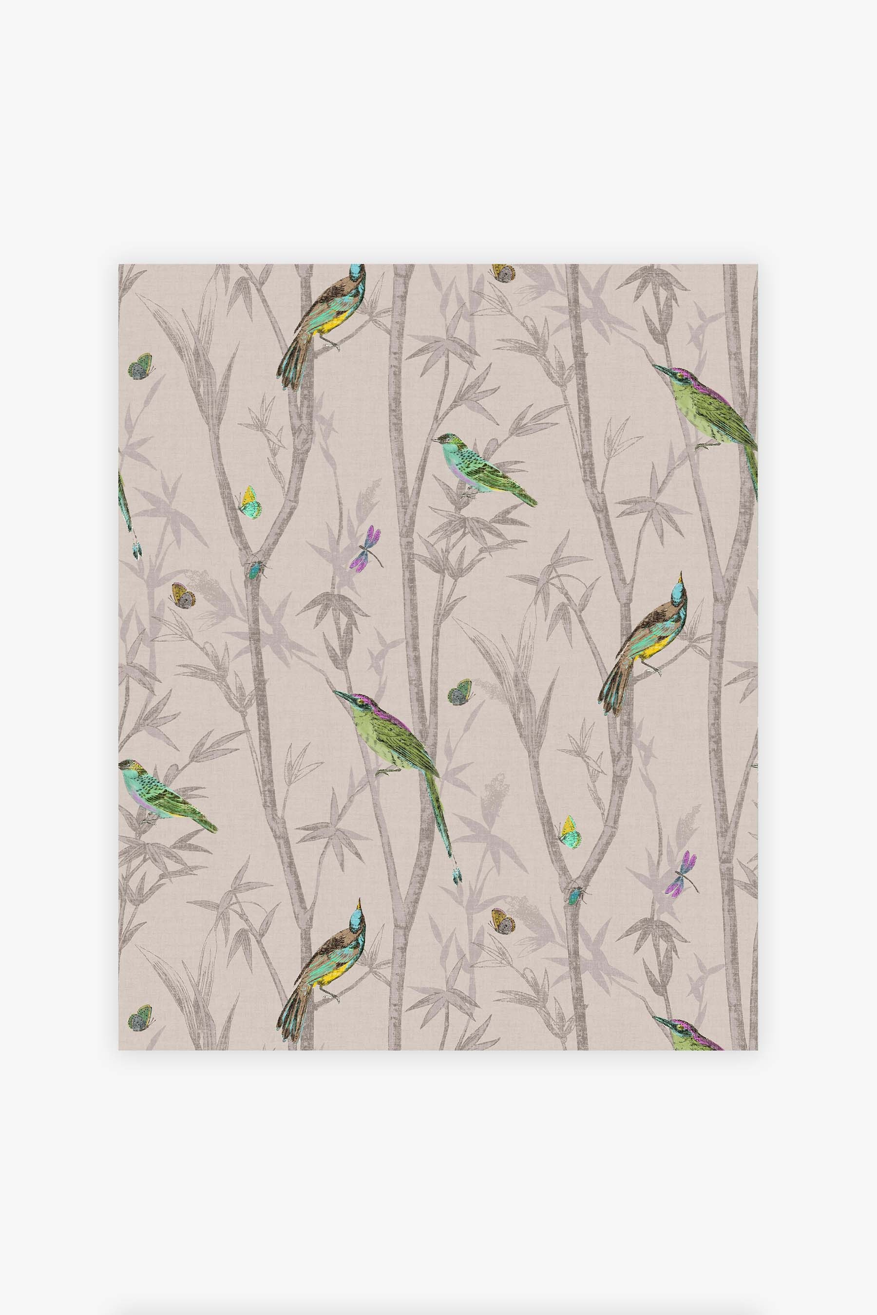 Next Vliestapete »Vogel Vliestapete 10mx52cm« botanisch glatt Chinoiserie Vogelweg blau 10mx52cm