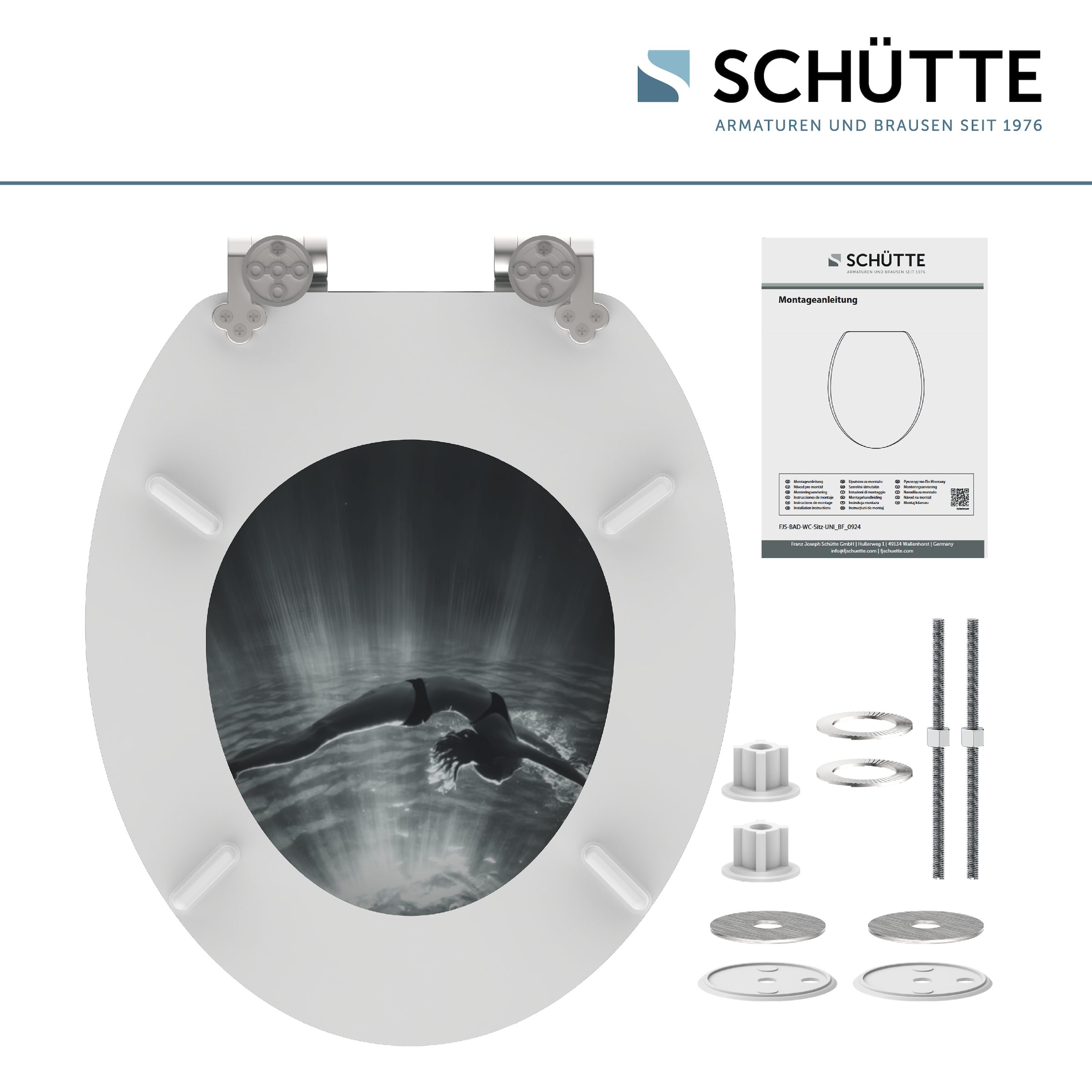 Schütte WC-Sitz »DEEP DIVE«, aus MDF mit Absenkautomatik, kratzfest und bruchsicher