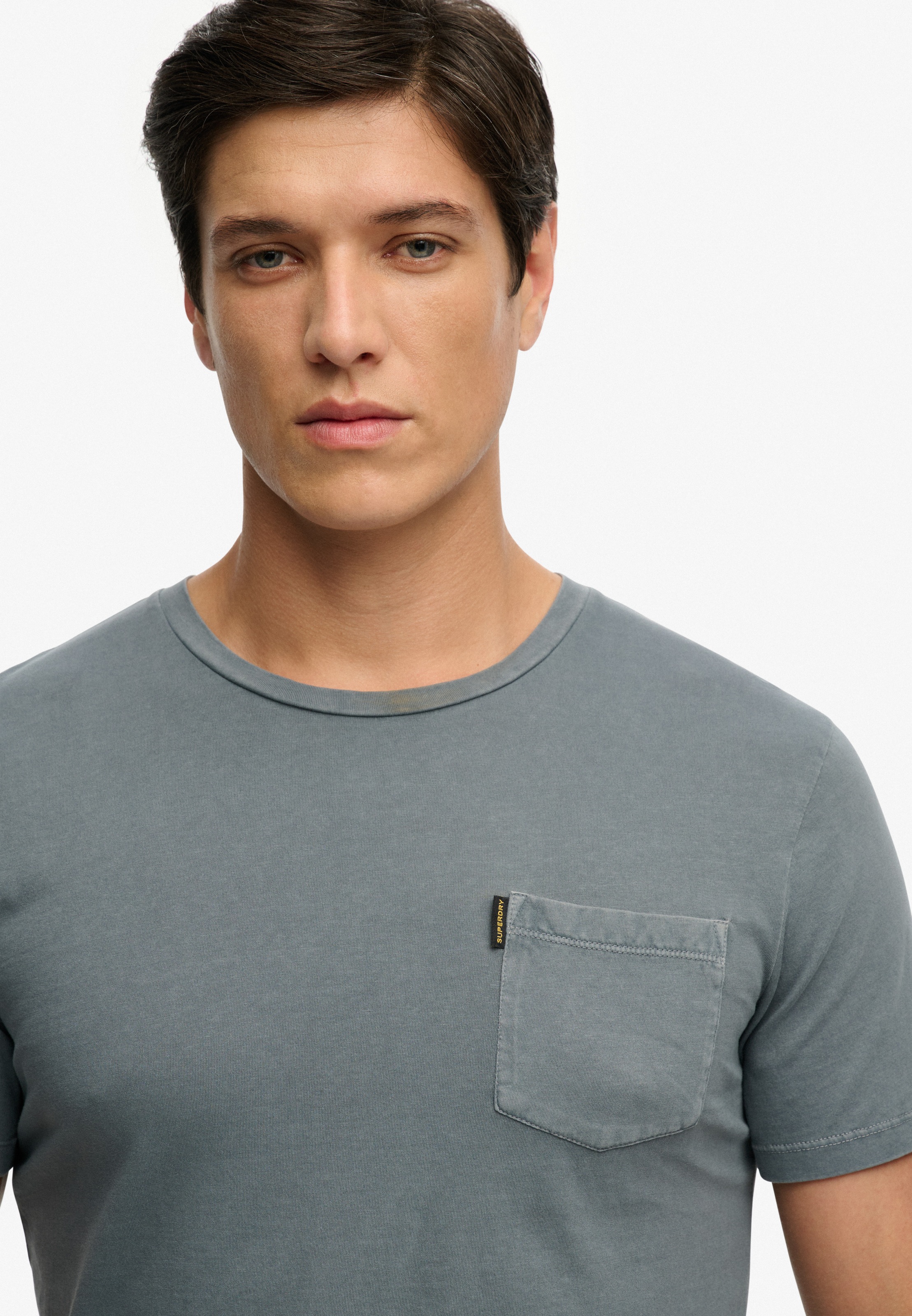 Superdry Classic Essential Pocket T-Shirt Blue Mirage M 3