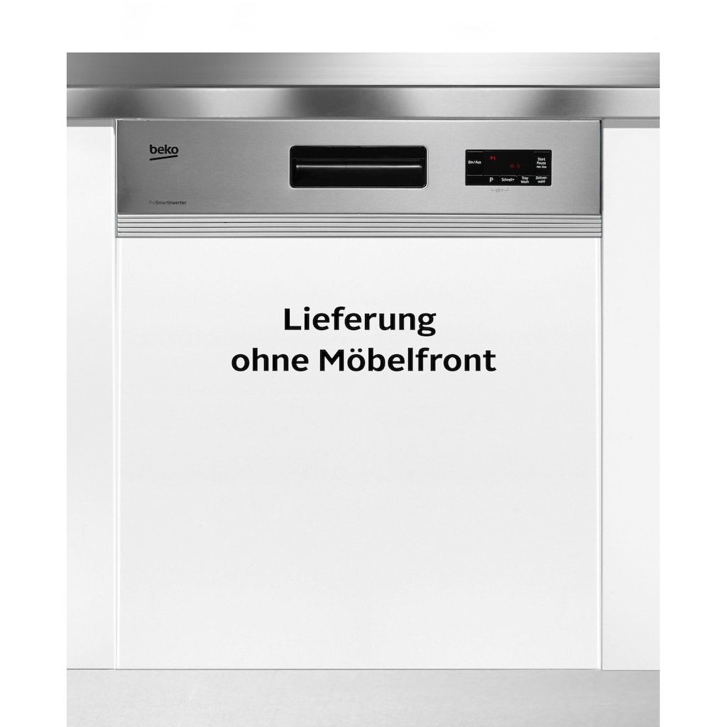 BEKO teilintegrierbarer Geschirrspüler »DIO55420X4Y«, DO55420, DIO55420X4Y, 14 Maßgedecke