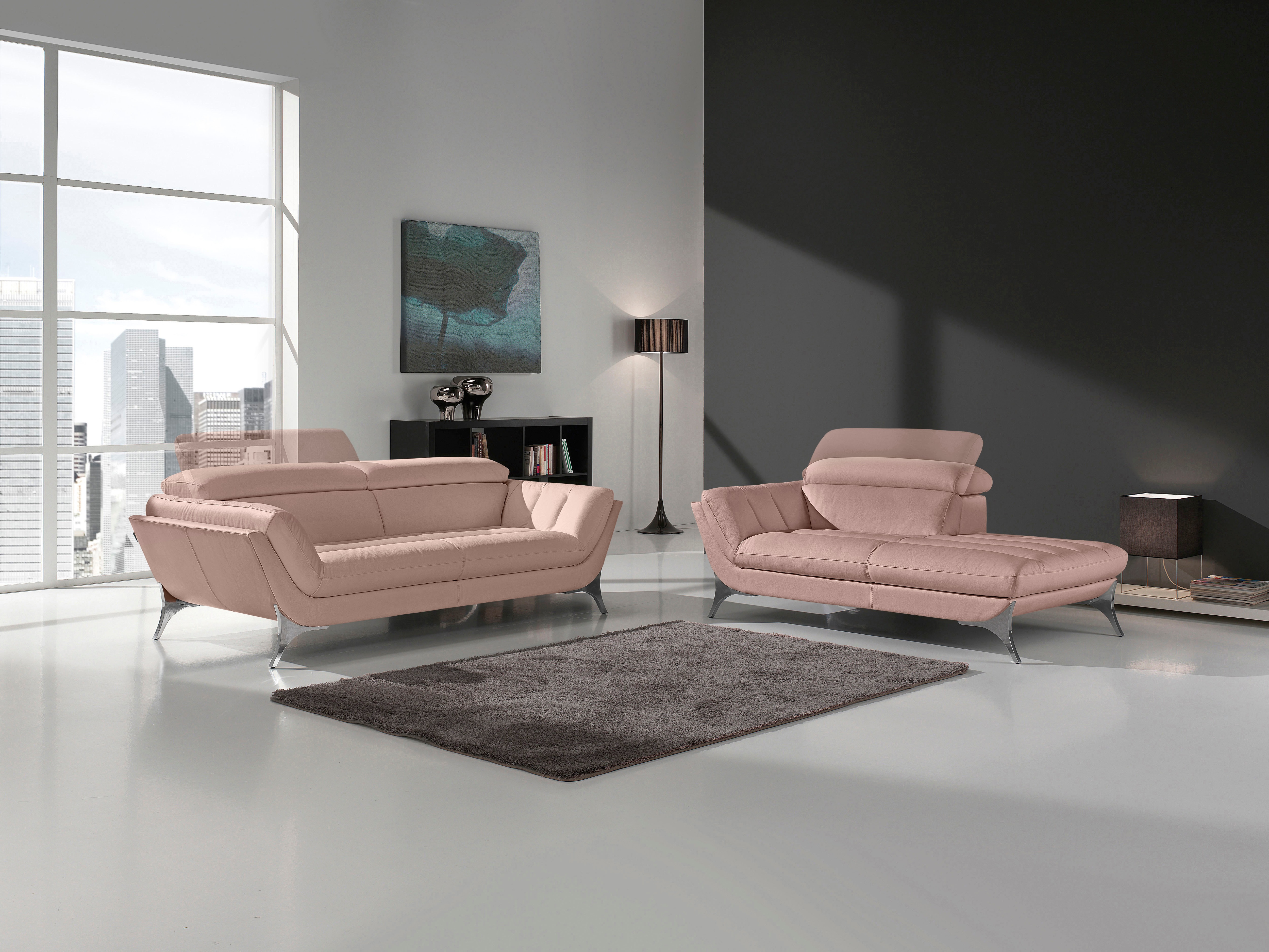 Thumbnail - Egoitaliano 2,5-Sitzer "Sueli, extravagantes Design und erstklassiger Sitzkomfort," Bezug Leder, inklusive Kopfteilverst...