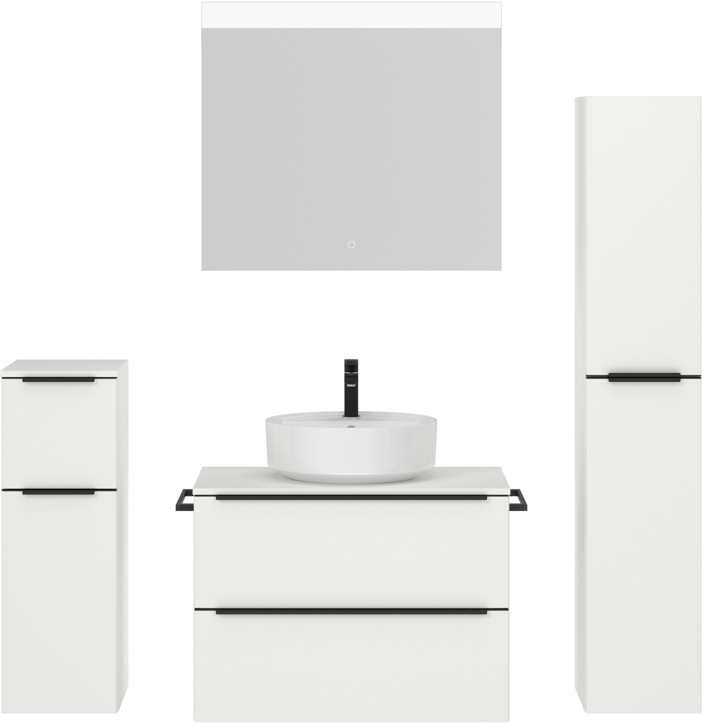 nobilia Badmöbel-Set "Alvene" vormontiert, mit Soft-Close, 4 Stk. tlg. günstig online kaufen