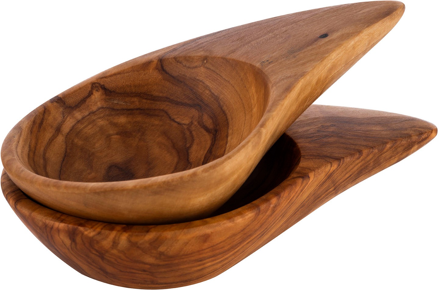 APS Dipschale "OLIVE", B/H/L: 8cm x 2,5cm x 12,5cm, braun, Schüsseln, geöltes Olivenholz, jedes Teil ein Unikat