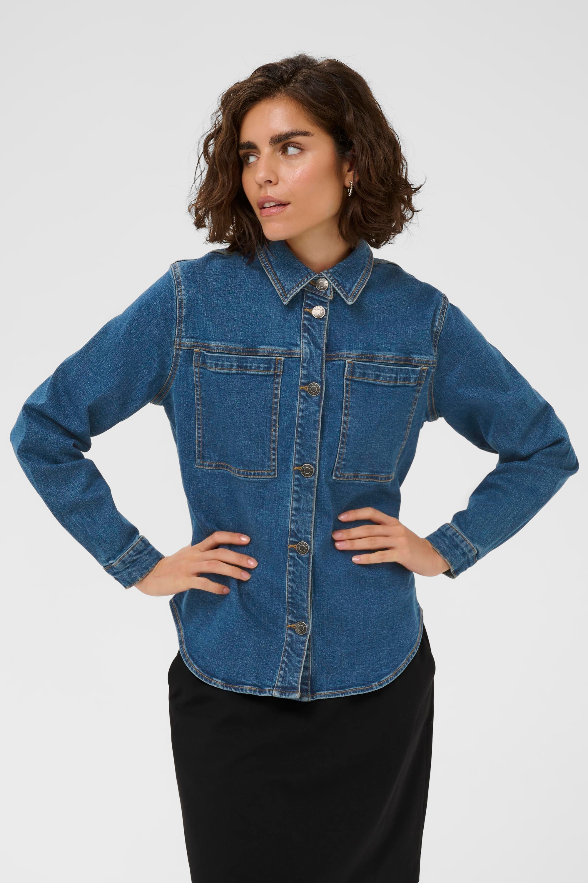 KAFFE Jeansbluse »Jeanshemd KAlena«