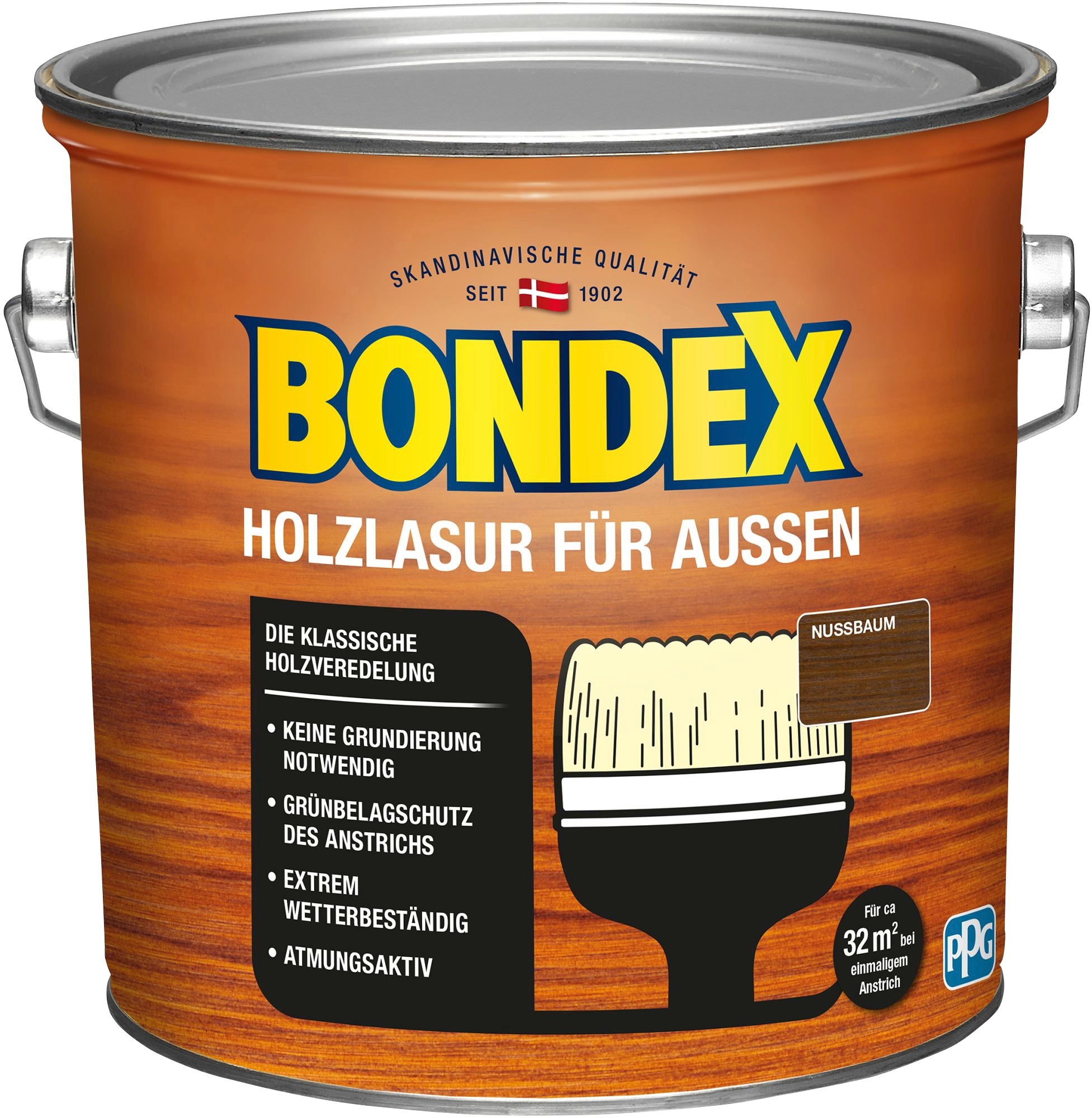 Bondex Holzschutzlasur »HOLZLASUR FÜR AUSSEN«, Wetterschutz Holzverkleidung, Nussbaum,... kaufen