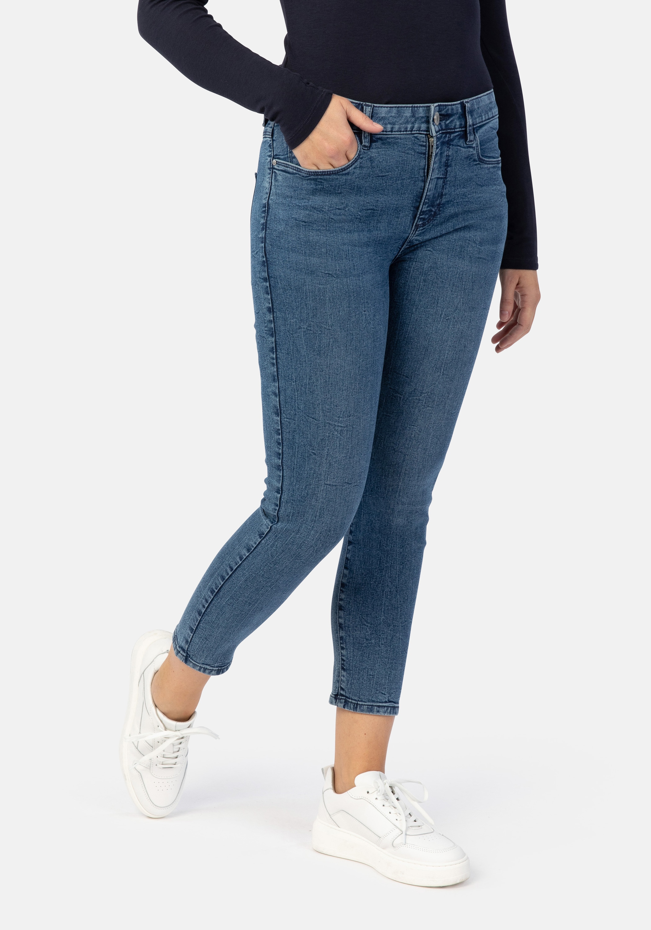 STOOKER WOMEN 5-Pocket-Jeans "Florenz Denim heavy used Slim Fit", Slim Fit günstig online kaufen