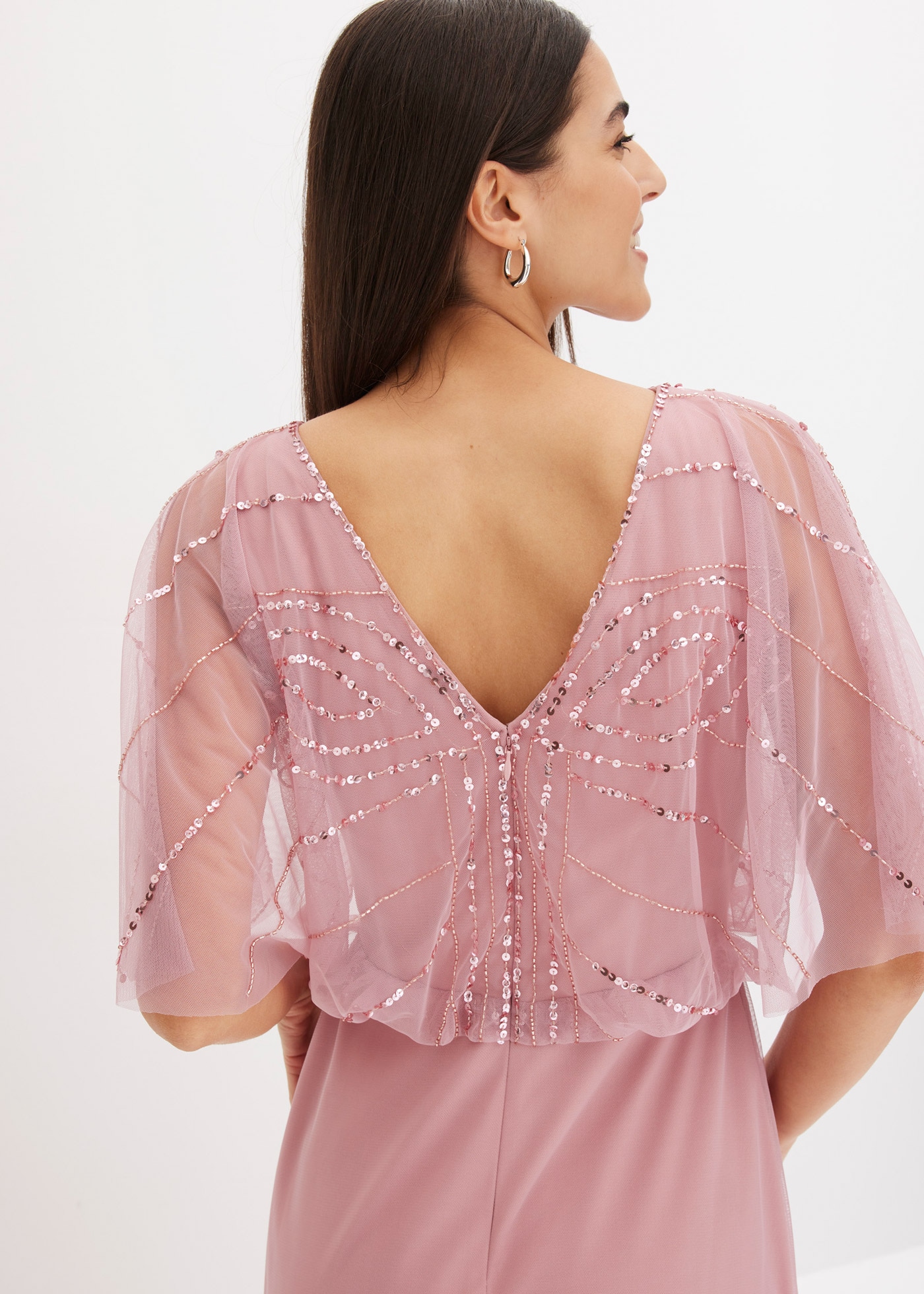 bonprix Maxikleid für Abiball, Festtage und Hochzeiten, aus feinem Tüll