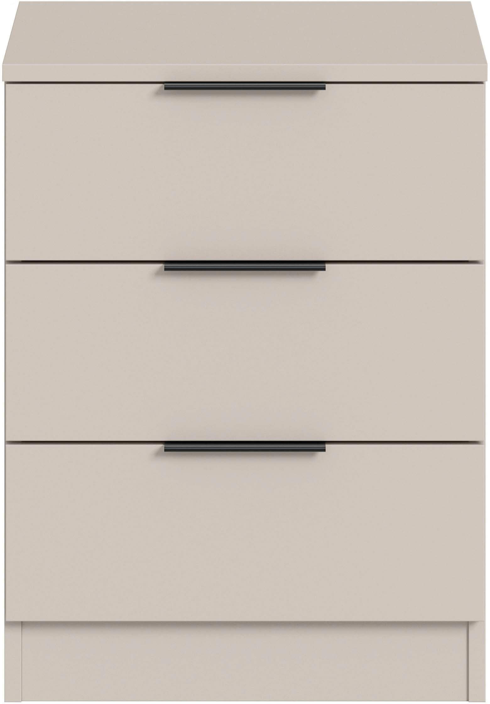 Home affaire Nachtkommode »Skarde Nachttisch Beistelltisch Kommode, Breite: 45 cm« 1 Stk. tlg. Skarde, Nachtkommode, 3 Schubkästen, kashmir