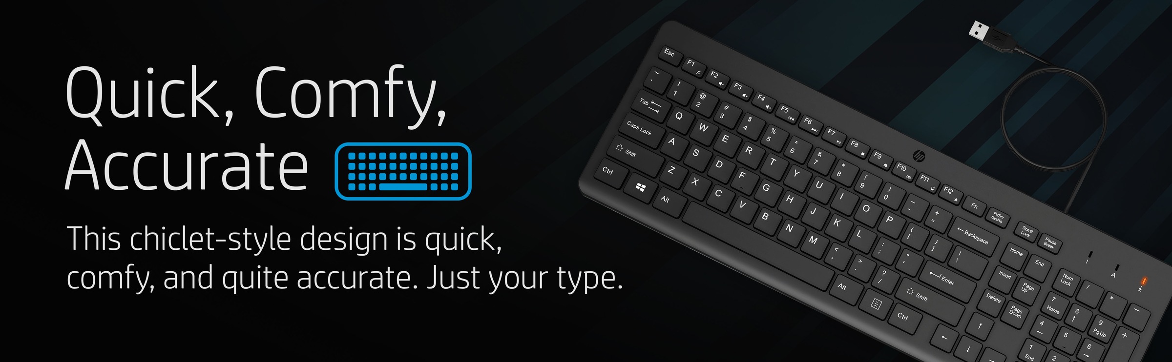 HP USB-Tastatur »150 Kabelgebundene Tastatur«, (USB-Anschluss-Ziffernblock-Fn-Tasten)