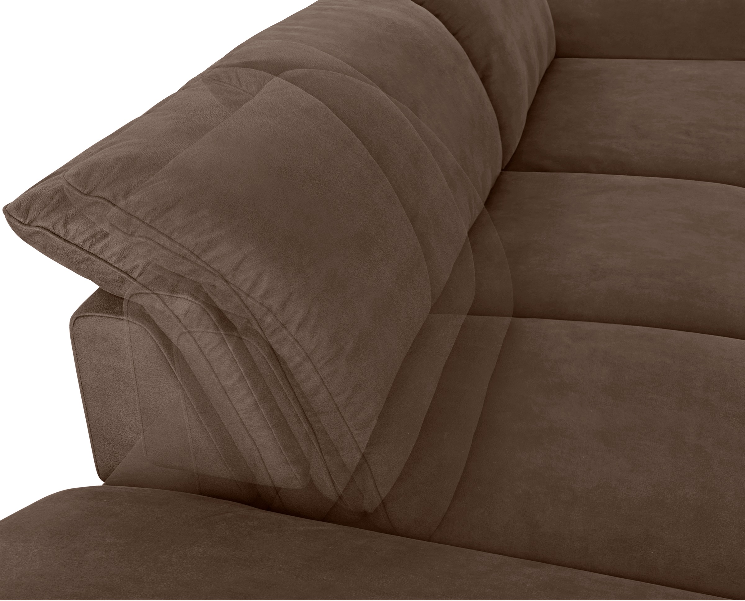 W.SCHILLIG Ecksofa »enjoy&MORE, Designsofa, bequem, zeitlos und elegant, L-Form«, mit Sitztiefenverstellung, Füße Chrom glänzend, Breite 340 cm
